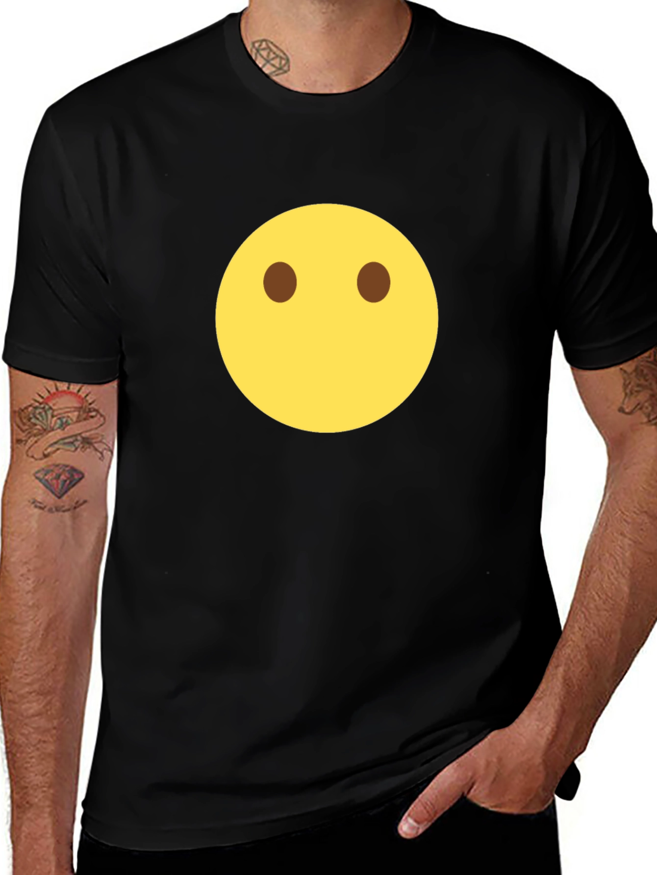 Minimalist Emoji T-Shirt - Simple Expression Tee