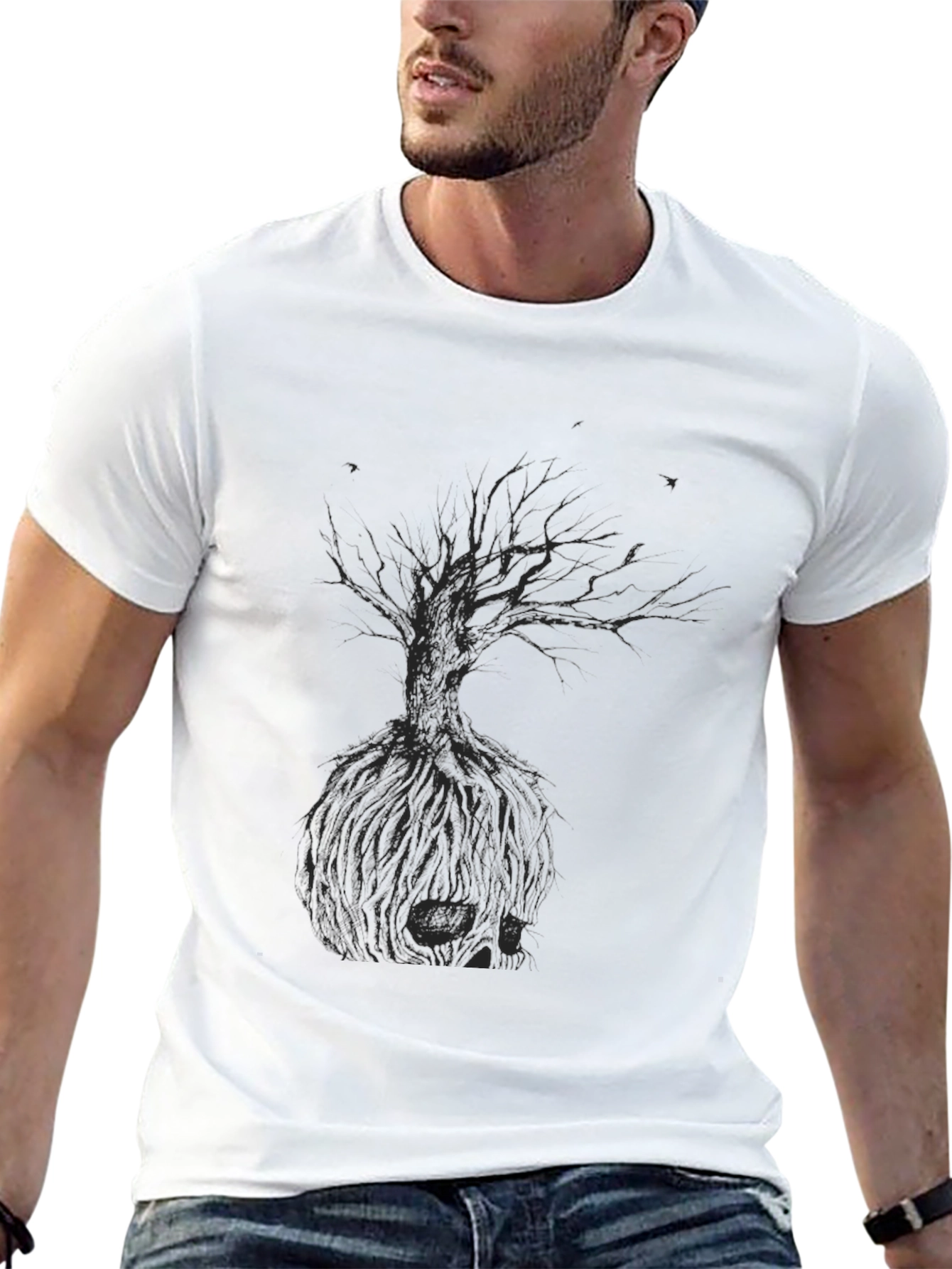 Black Tree Graphic Tee - Mens Casual Fit