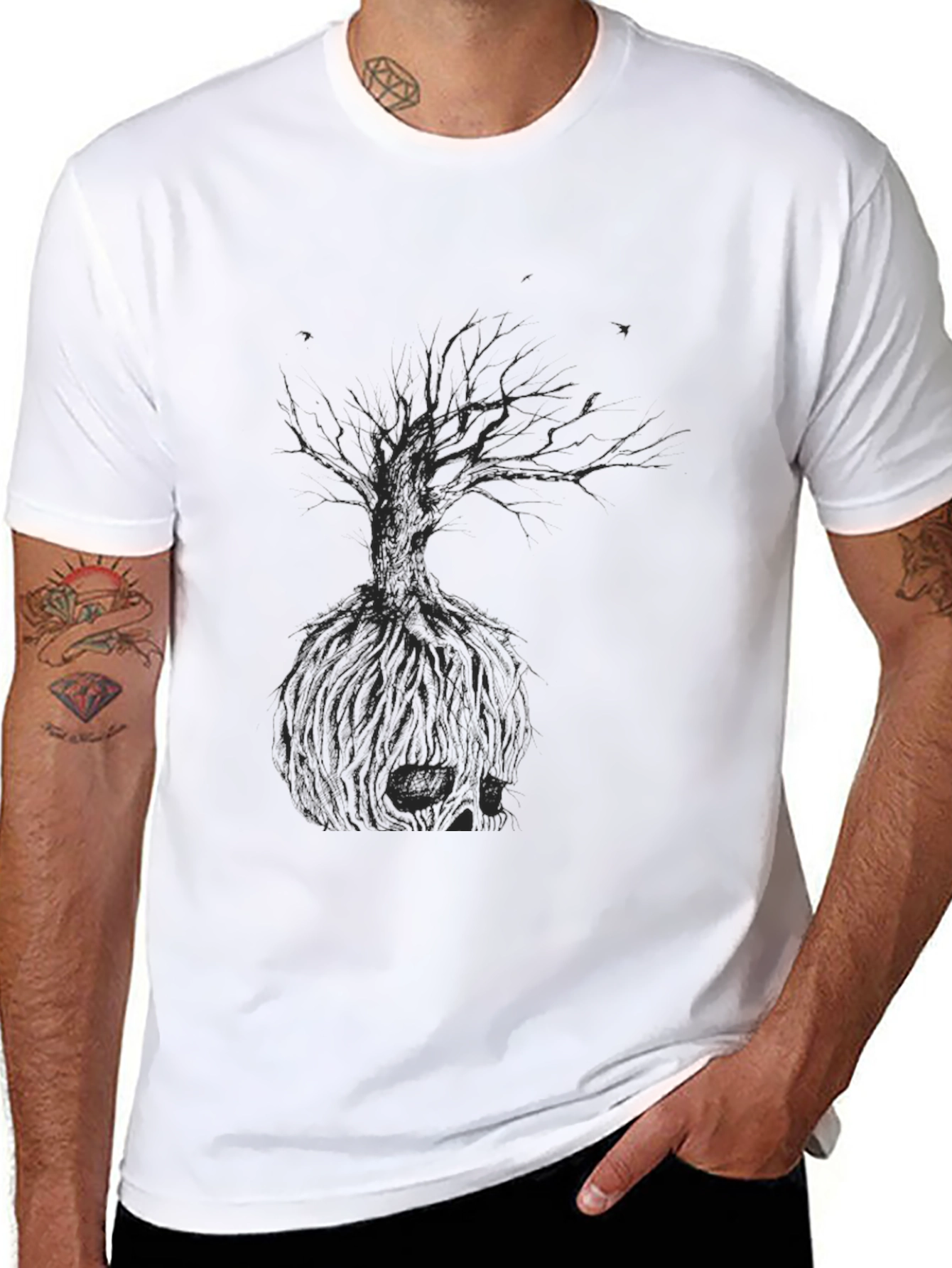 Black Tree Graphic Tee - Mens Casual Fit