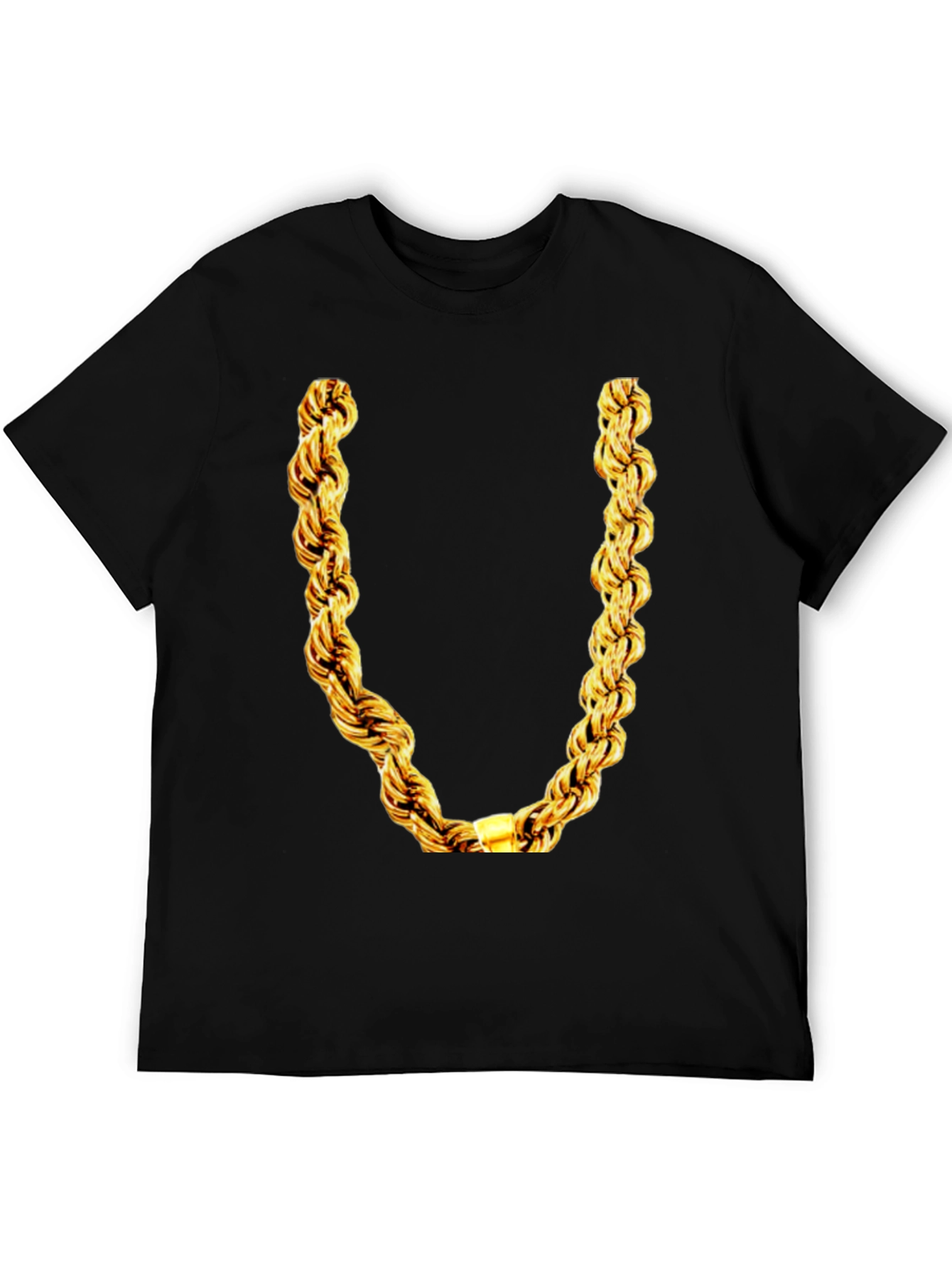 Gold Chain Graphic T-Shirt - Mens Black Tee