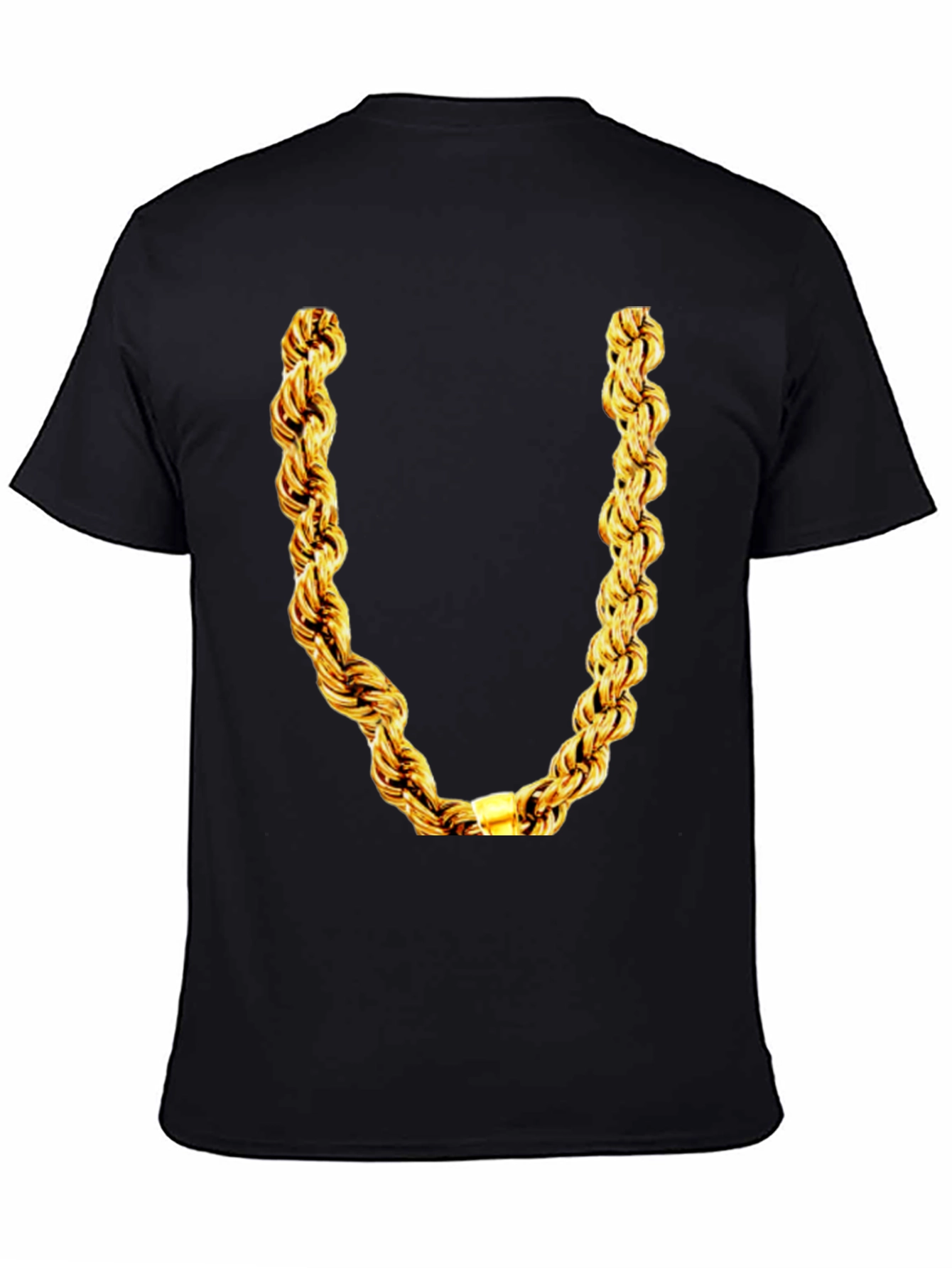 Gold Chain Graphic T-Shirt - Mens Black Tee