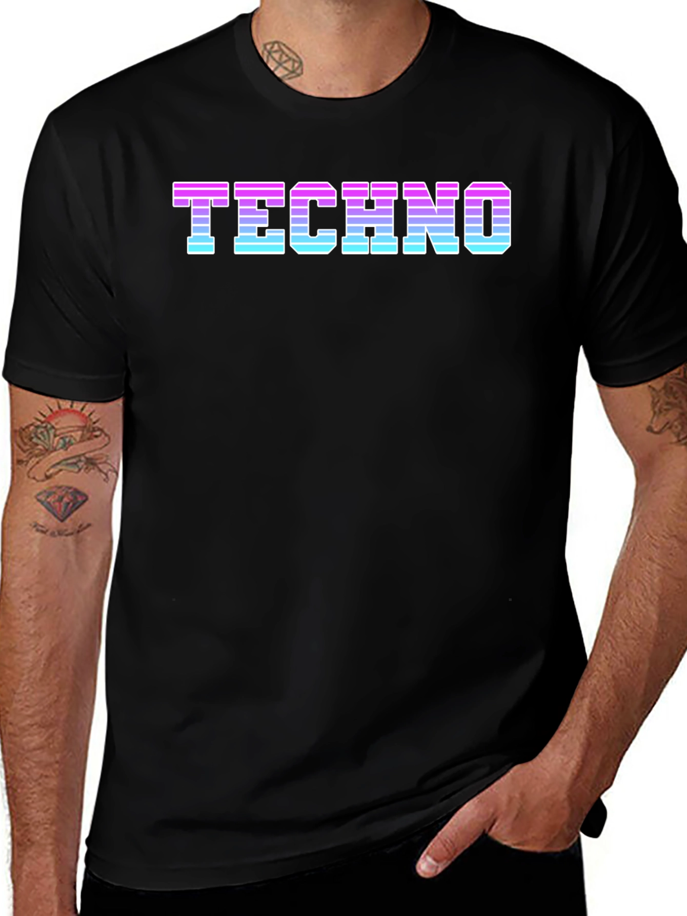 Retro Techno T-Shirt - 80s Style Rave Music Tee