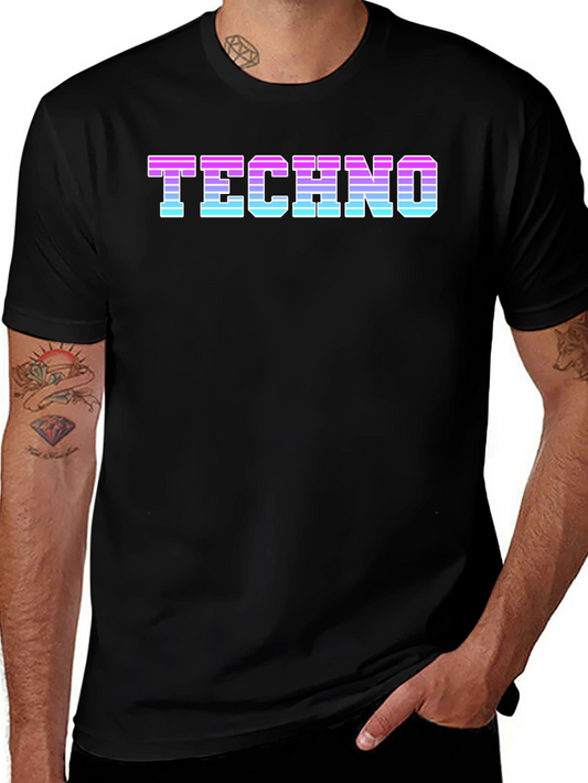 Retro Techno T-Shirt - 80s Style Rave Music Tee