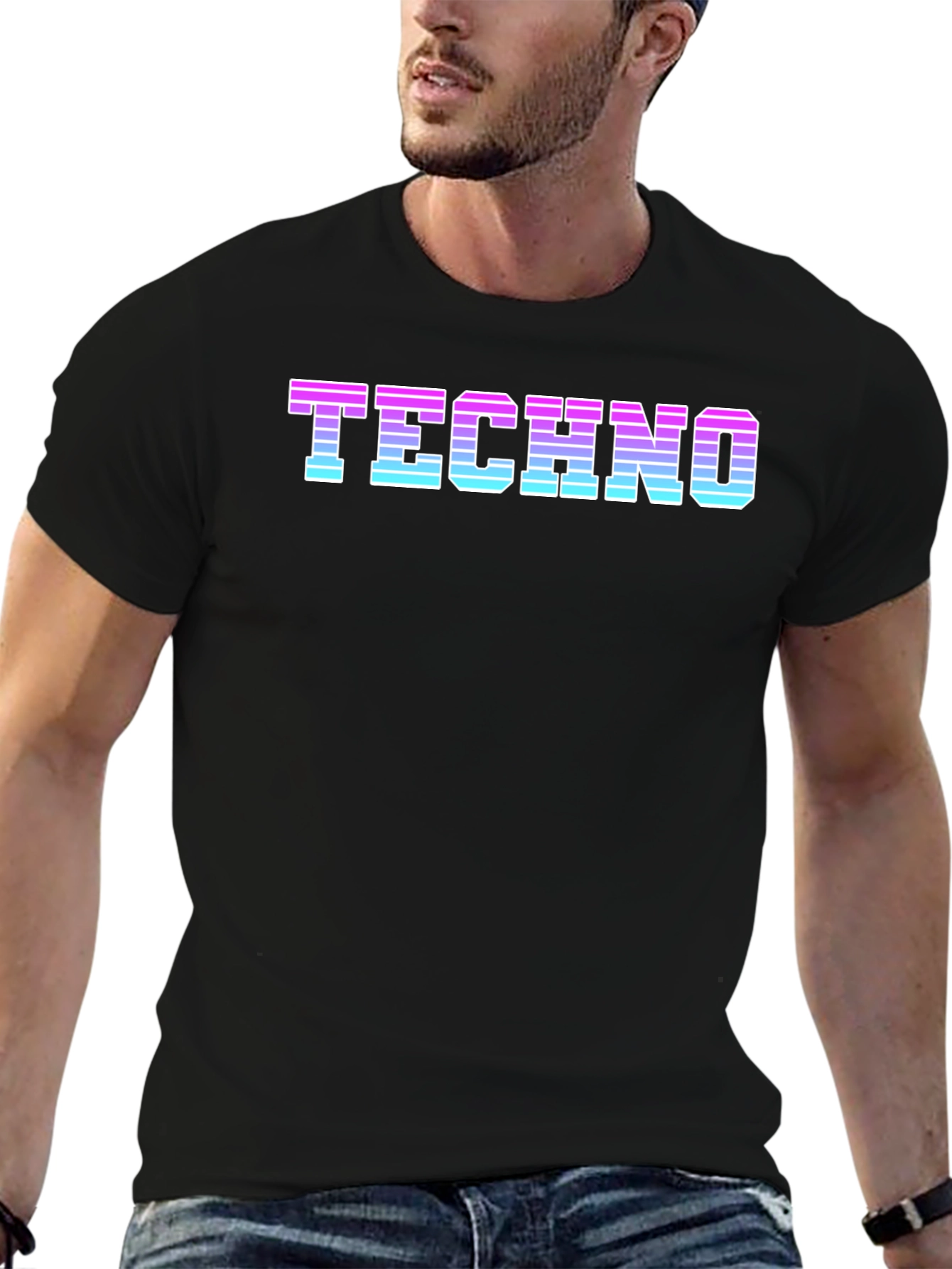 Retro Techno T-Shirt - 80s Style Rave Music Tee