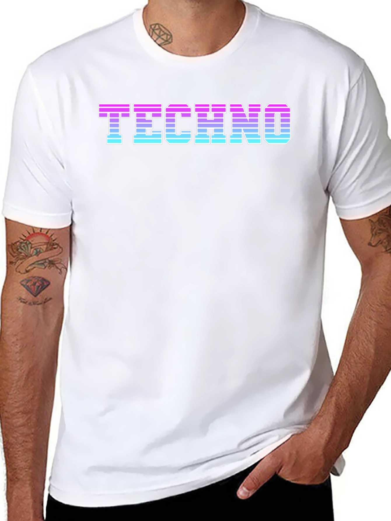 Retro Techno T-Shirt - 80s Style Rave Music Tee