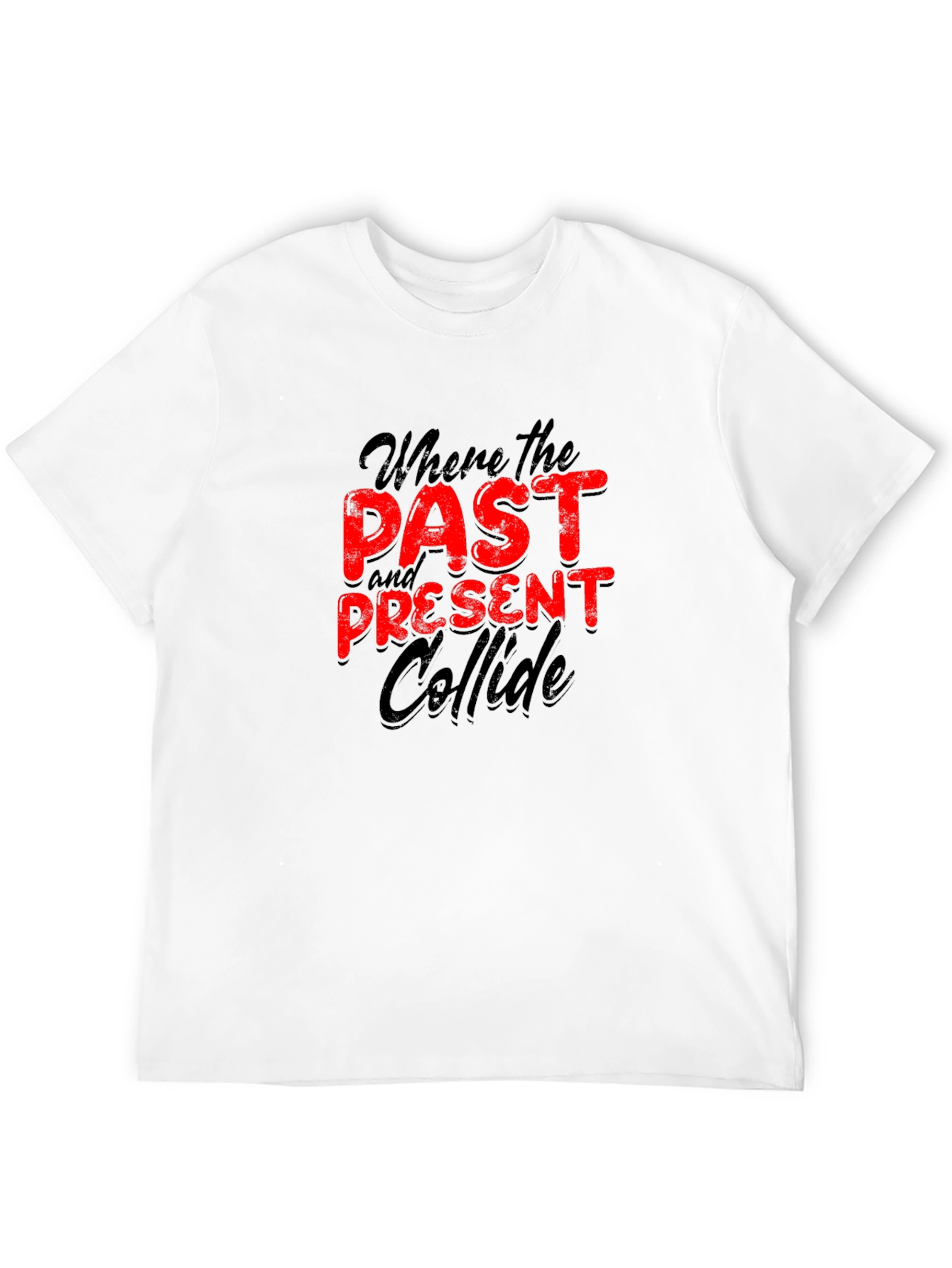 Past Present Collide Graphic Tee - Bold Statement Shirt