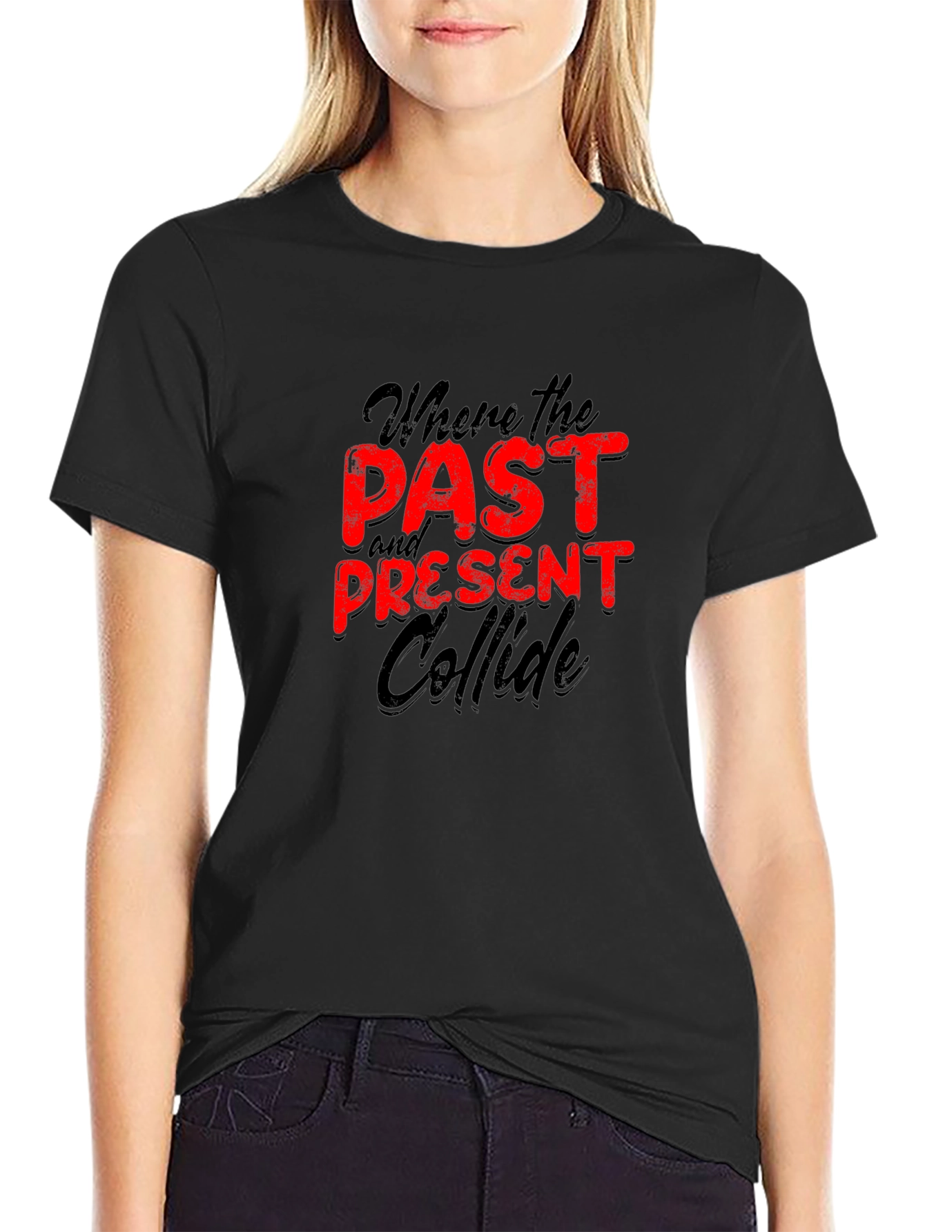 Past Present Collide Graphic Tee - Bold Statement Shirt