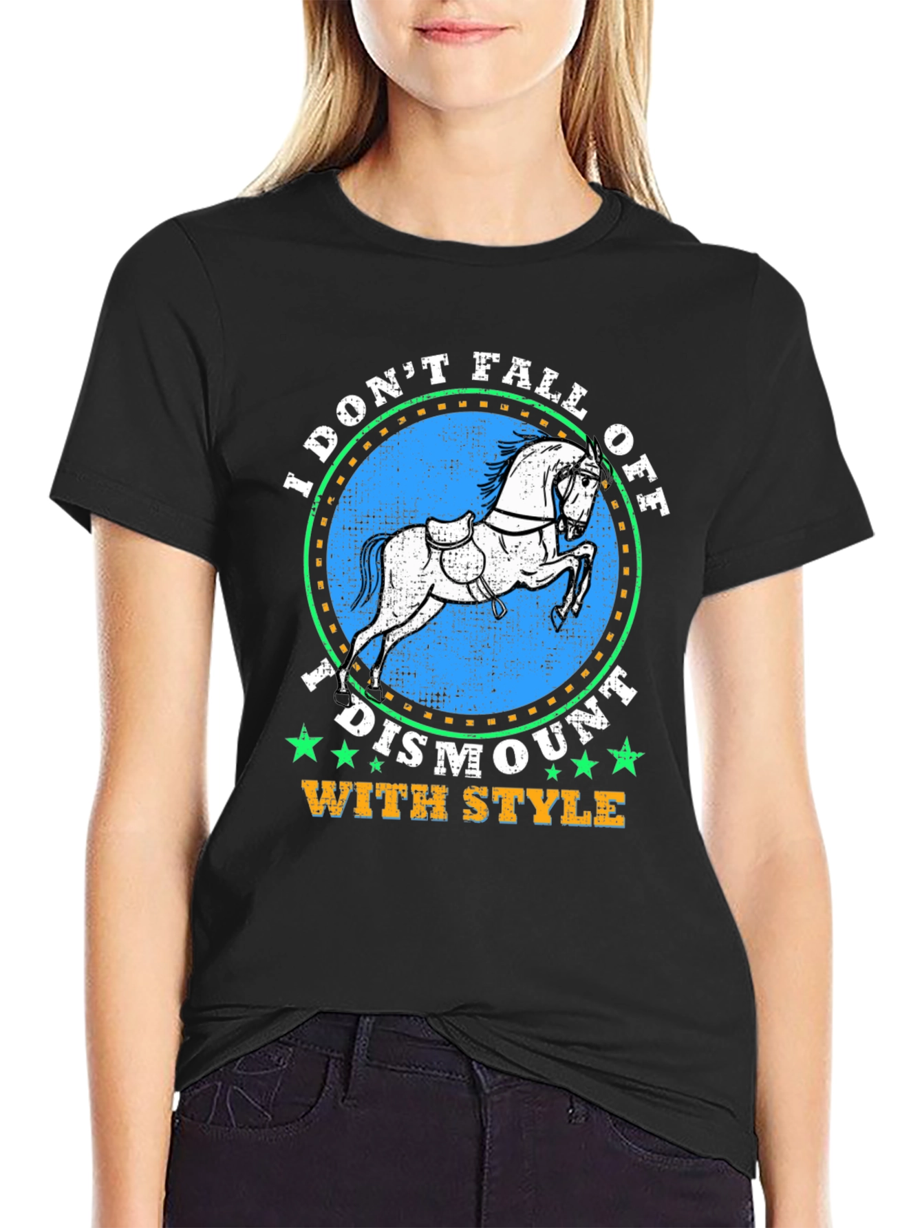 Equestrian Style T-Shirt - Dismount With Style