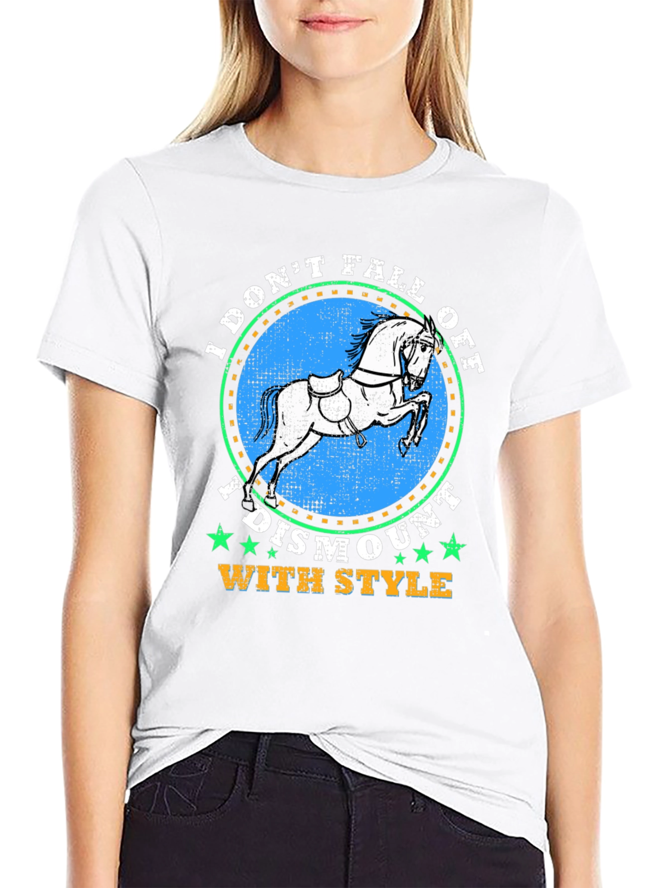 Equestrian Style T-Shirt - Dismount With Style