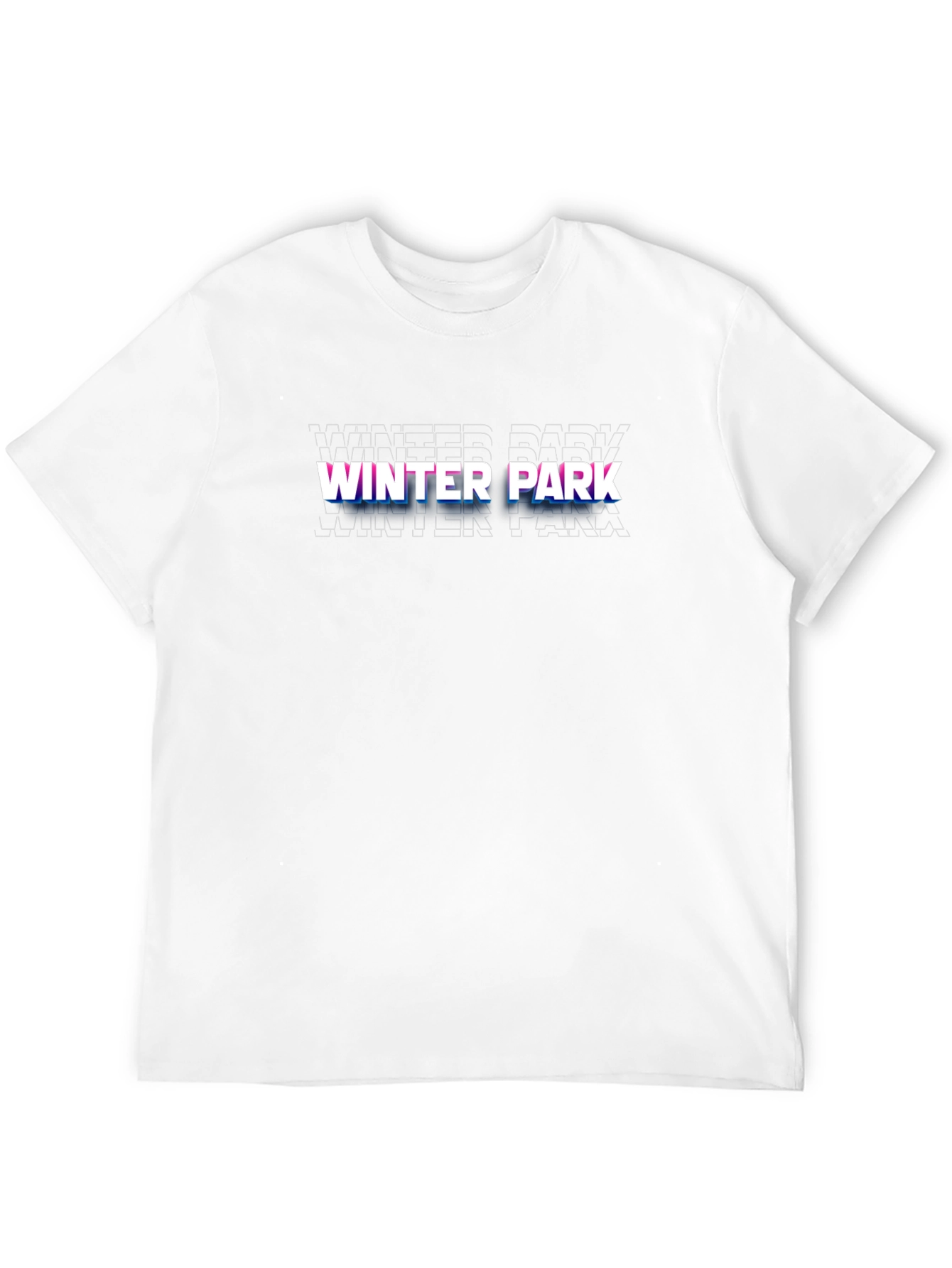 Winter Park Glitch Style Black T-Shirt