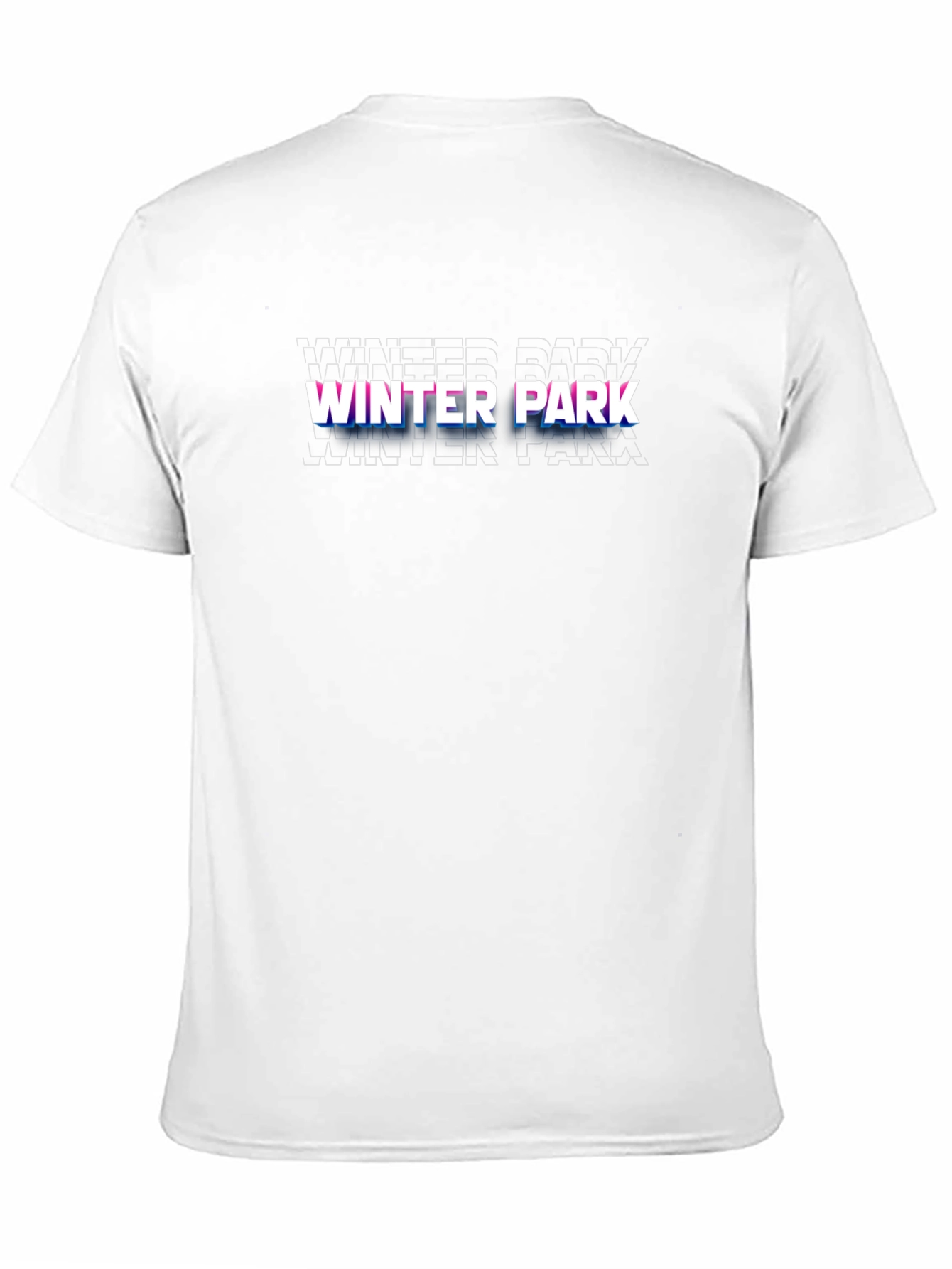Winter Park Glitch Style Black T-Shirt