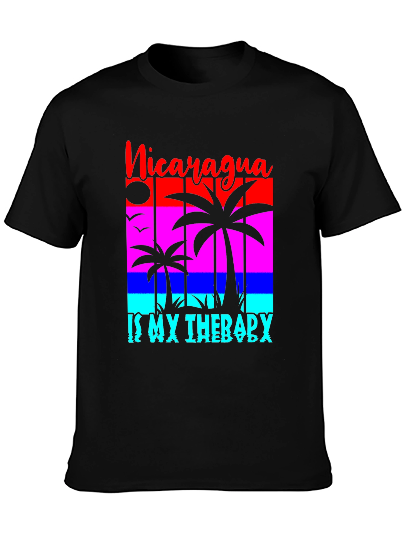 Nicaragua Therapy T-Shirt - Palm Tree Design
