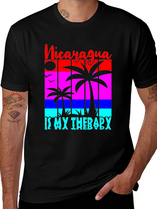 Nicaragua Therapy T-Shirt - Palm Tree Design