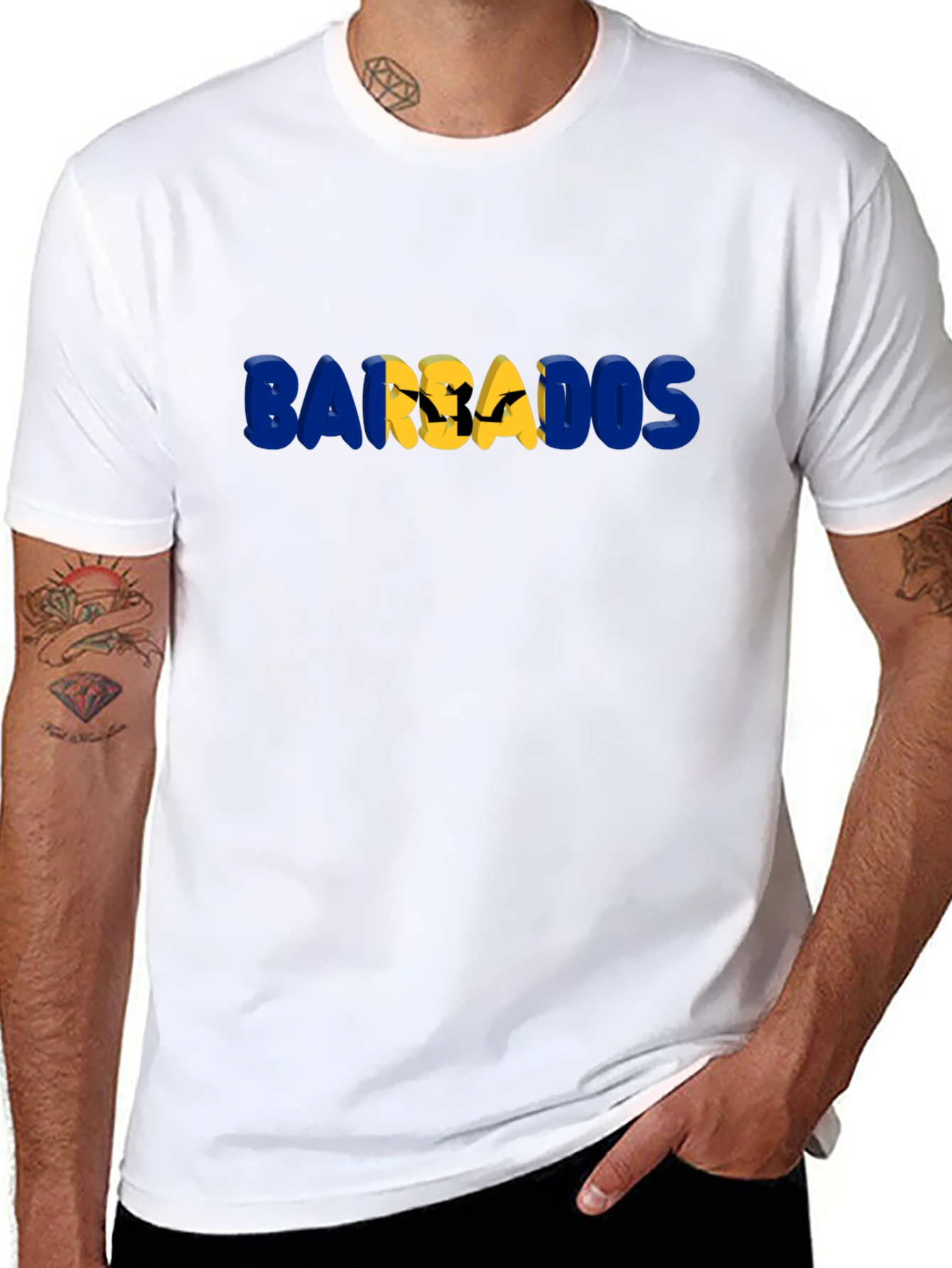 Barbados Flag T-Shirt - Unique Graphic Tee
