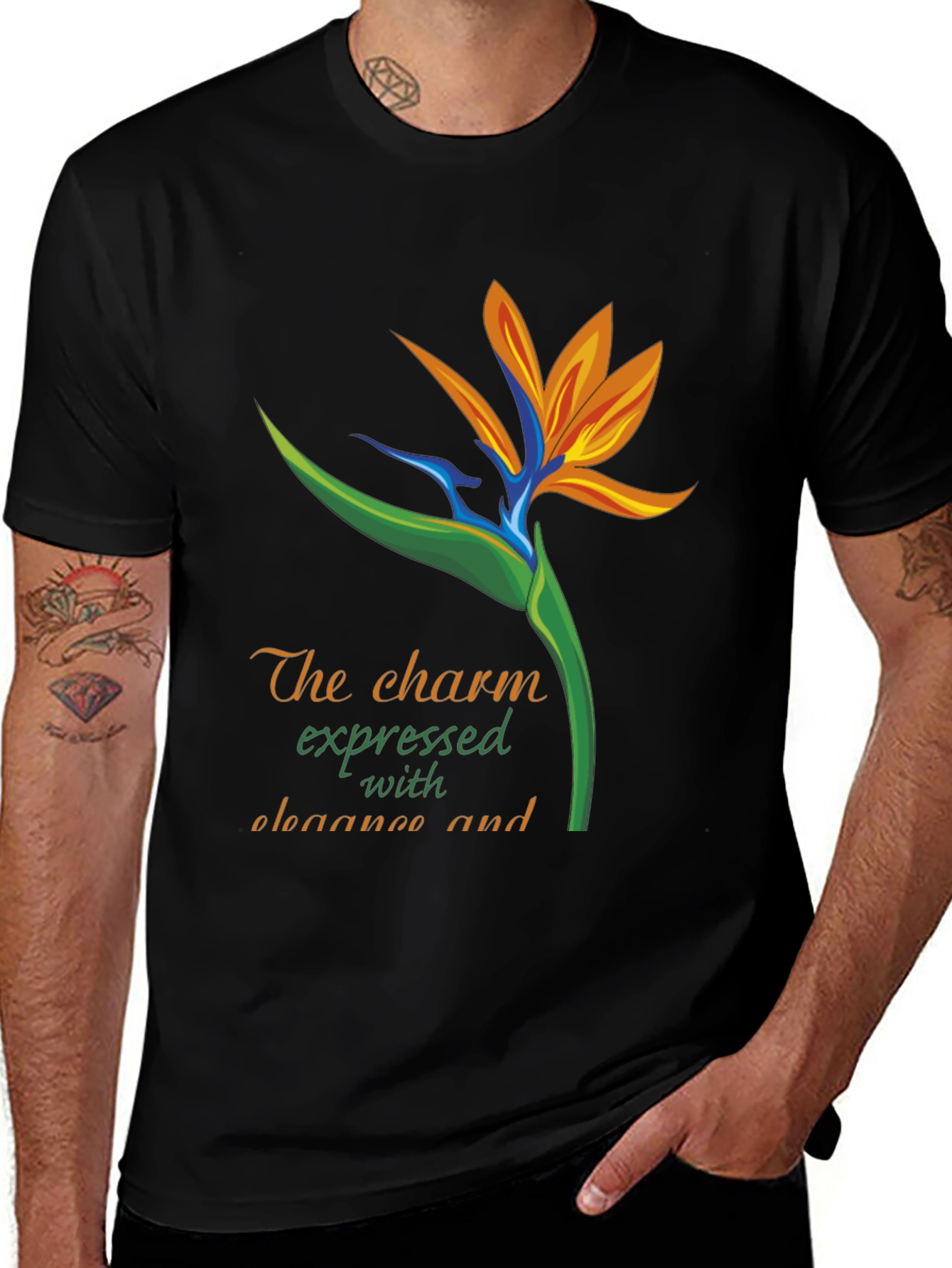 Bird of Paradise Graphic Tee - Expressive & Elegant