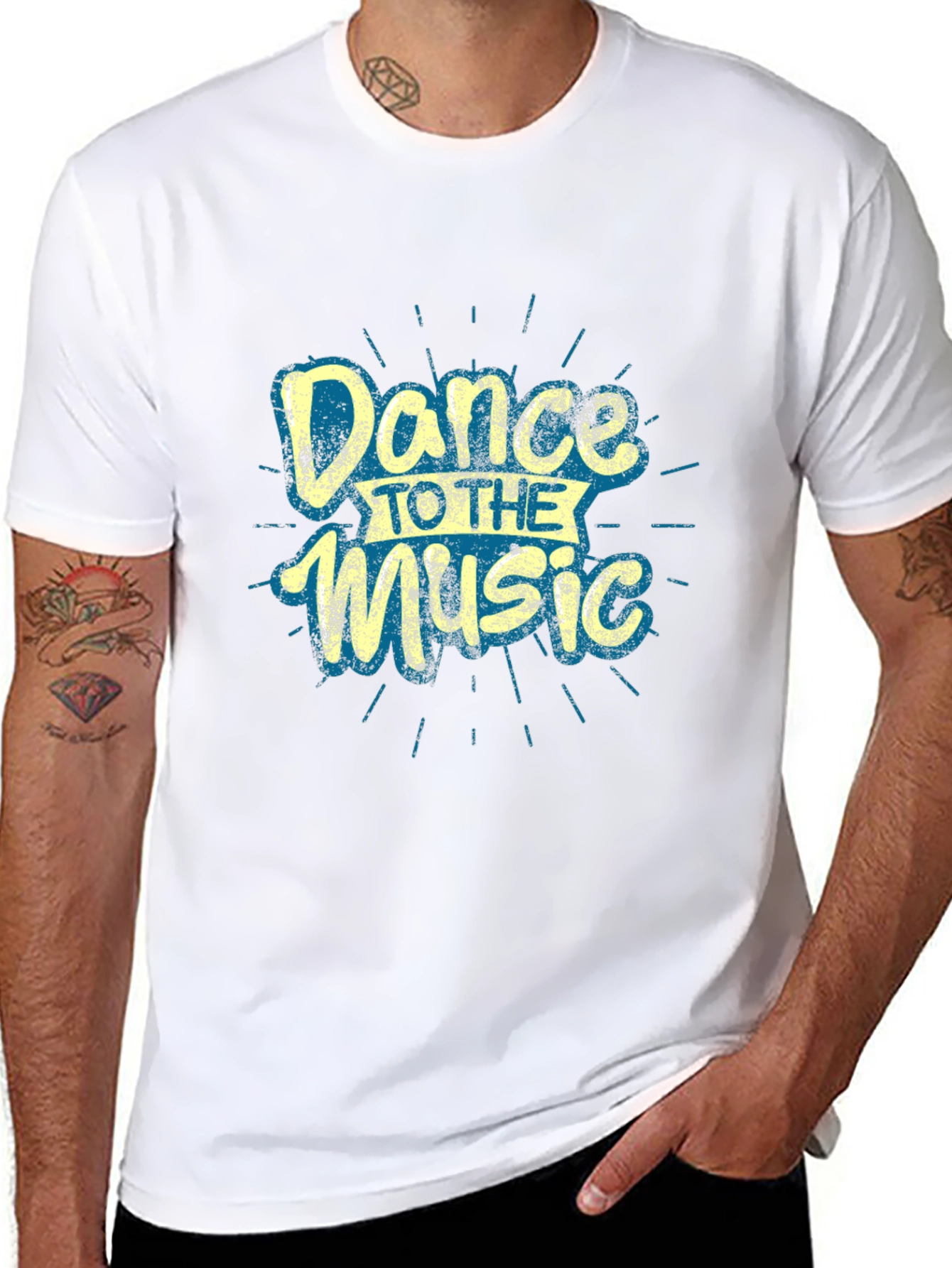 Dance to the Music Graphic Tee - Black
