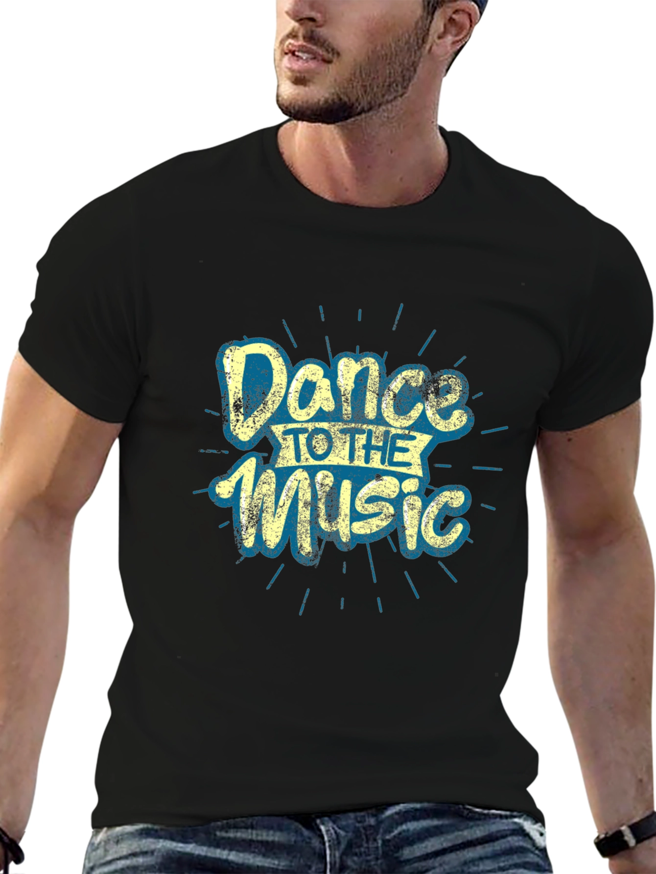 Dance to the Music Graphic Tee - Black