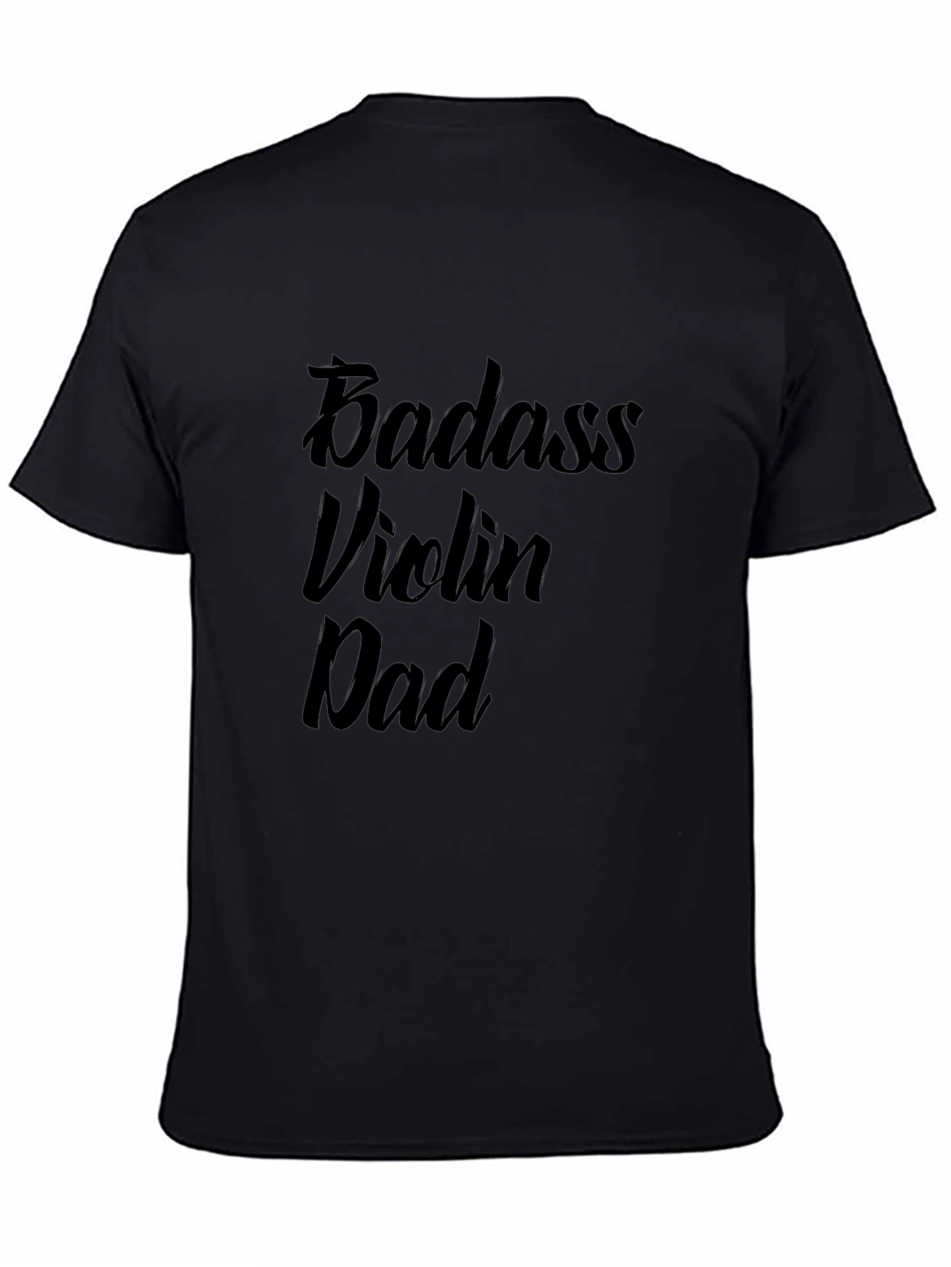 Badass Violin Dad Graphic Tee - Black