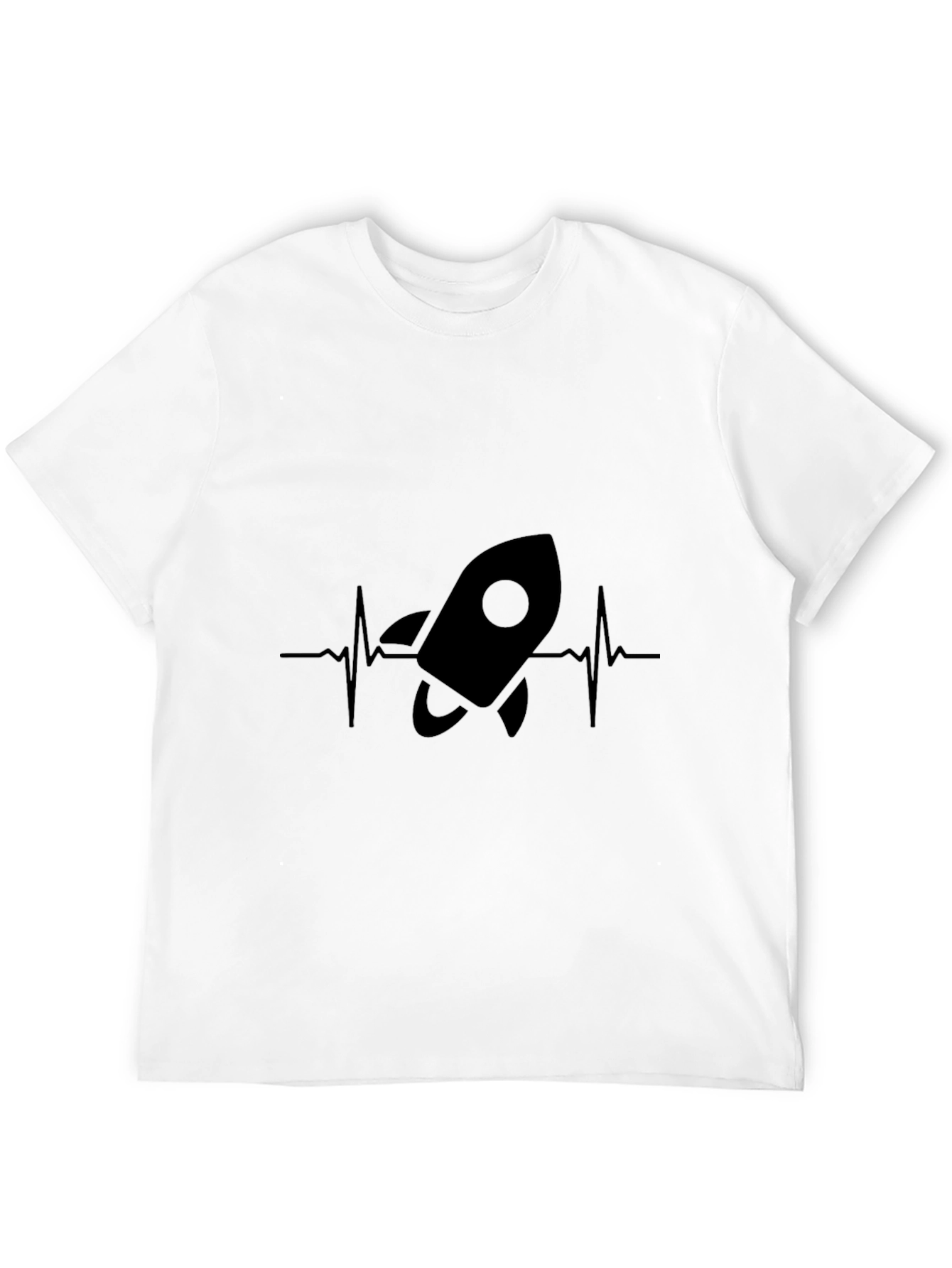 Rocket Heartbeat Graphic T-Shirt - Black