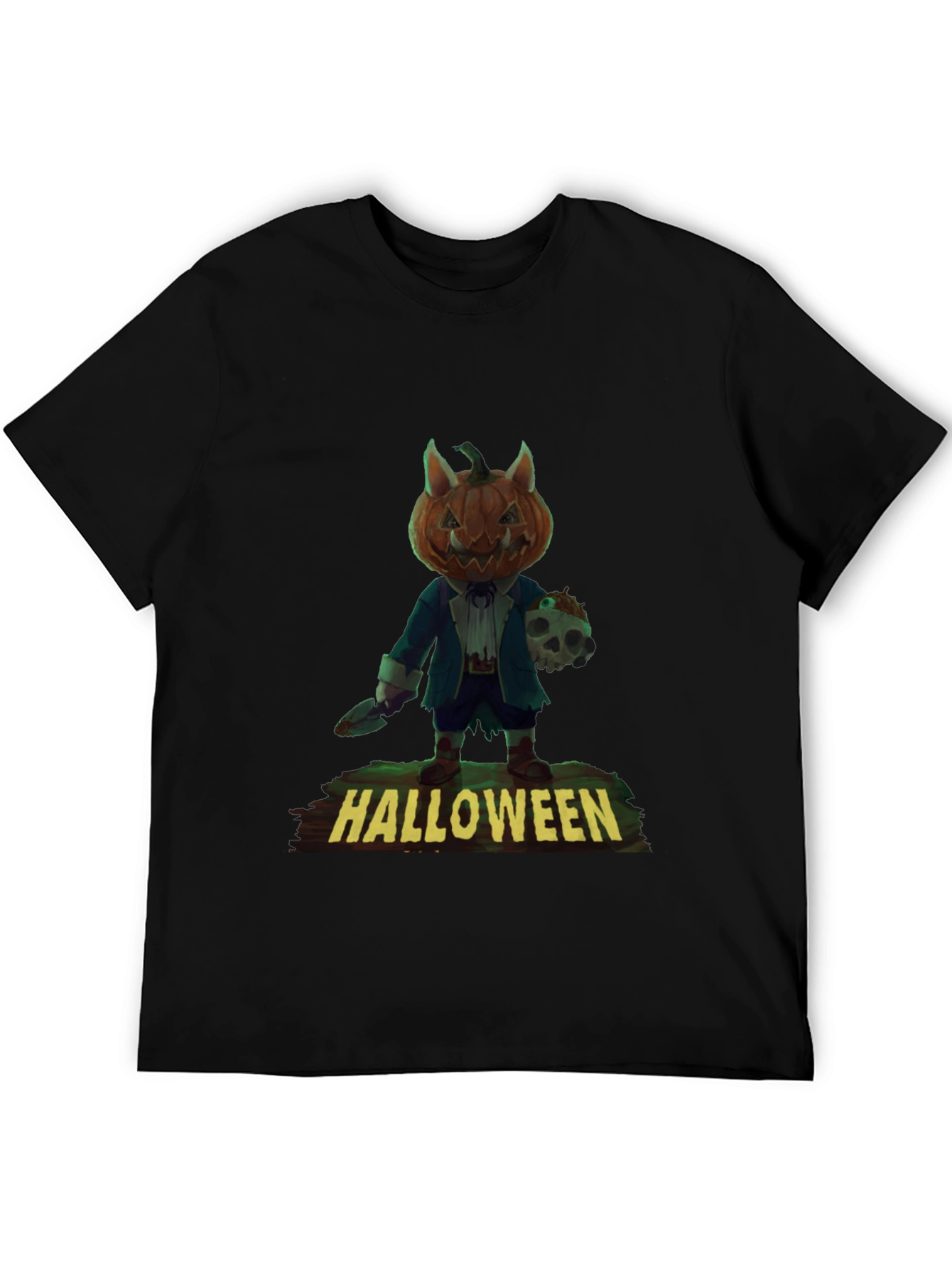 Halloween Pumpkin Monster Graphic Tee