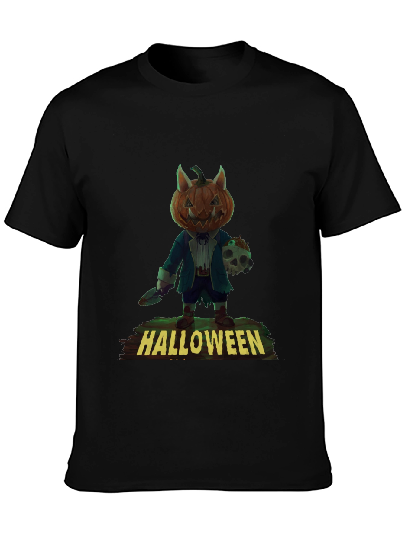 Halloween Pumpkin Monster Graphic Tee