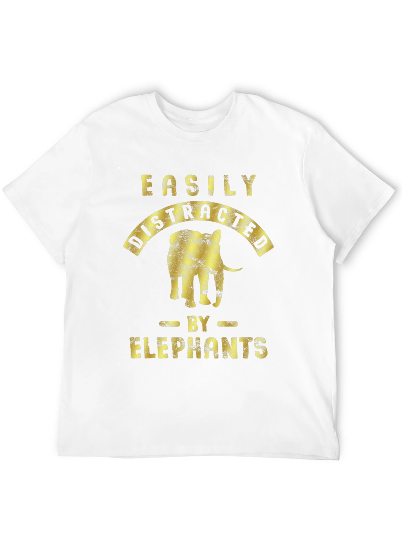 Easily Distracted By Elephants Black T-Shirt
