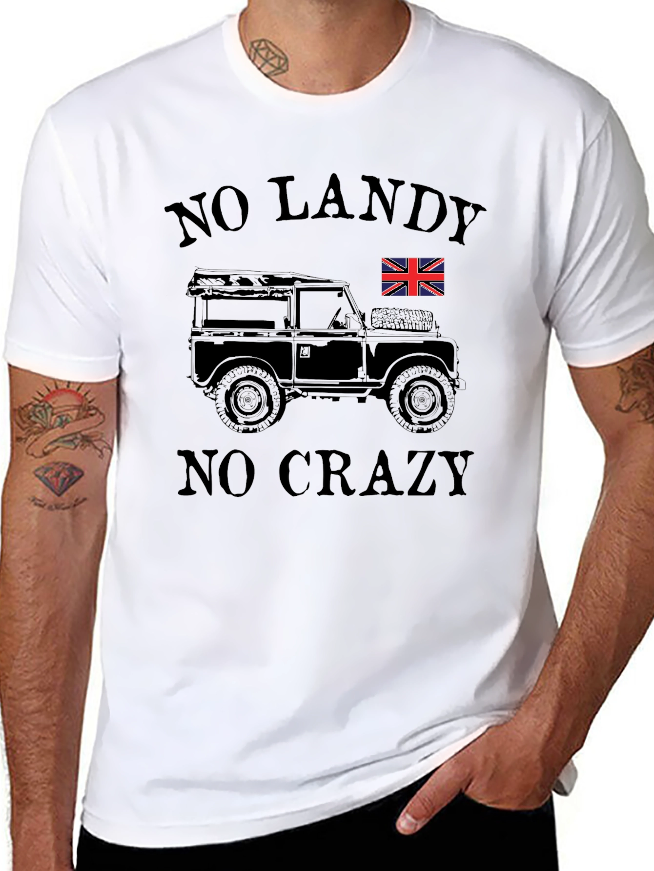 No Landy No Crazy Black Graphic Tee