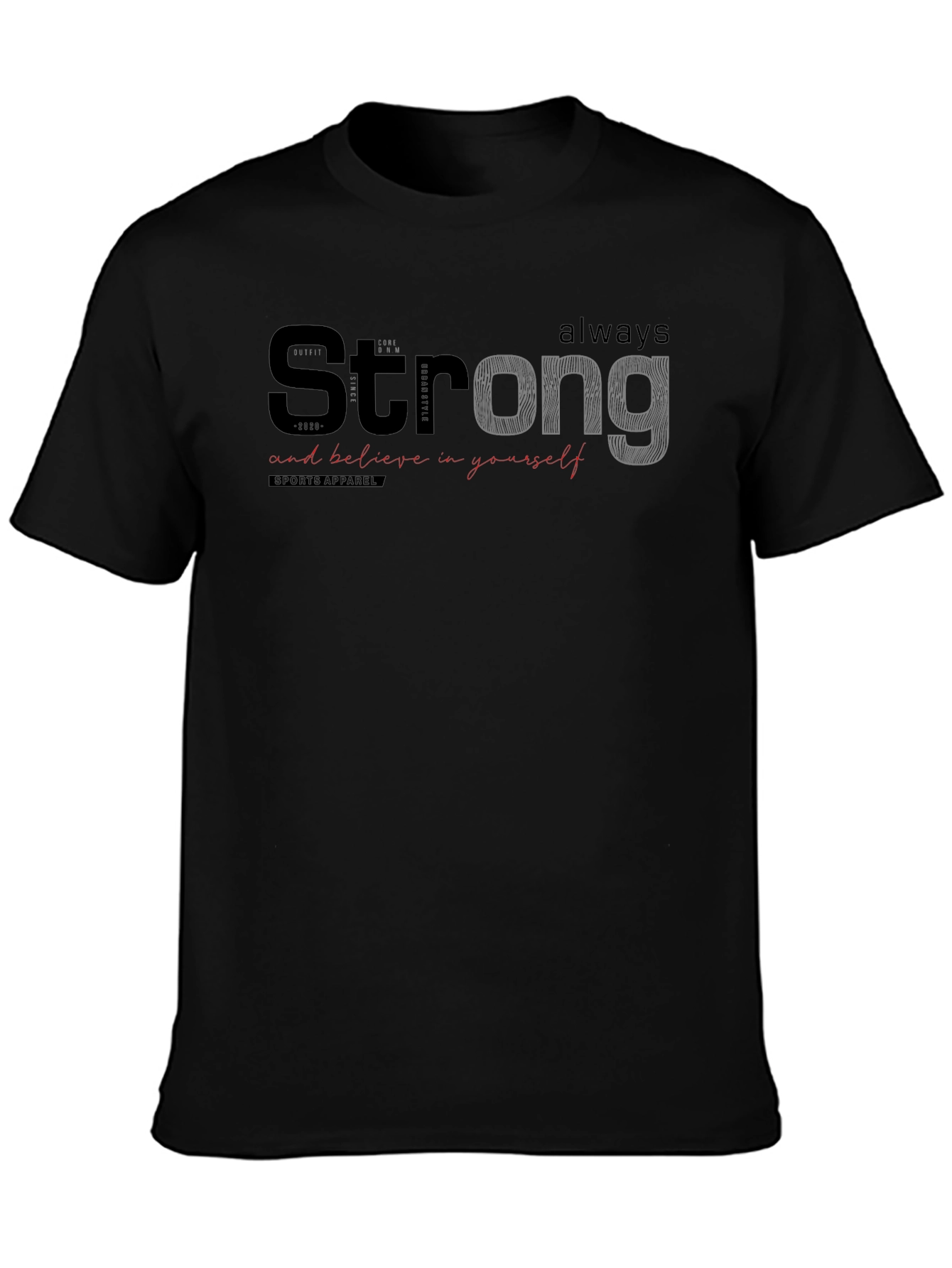 Strong Graphic Print Crew Neck T-Shirt