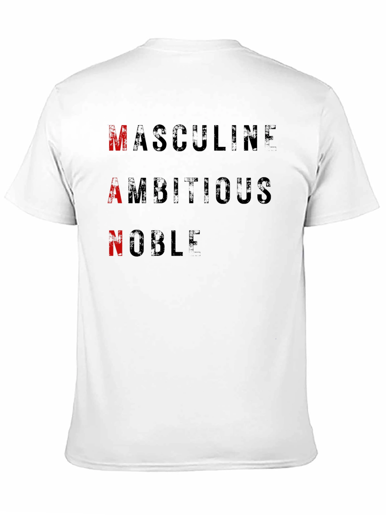 MAN Black Graphic Tee - Masculine Ambitious Noble
