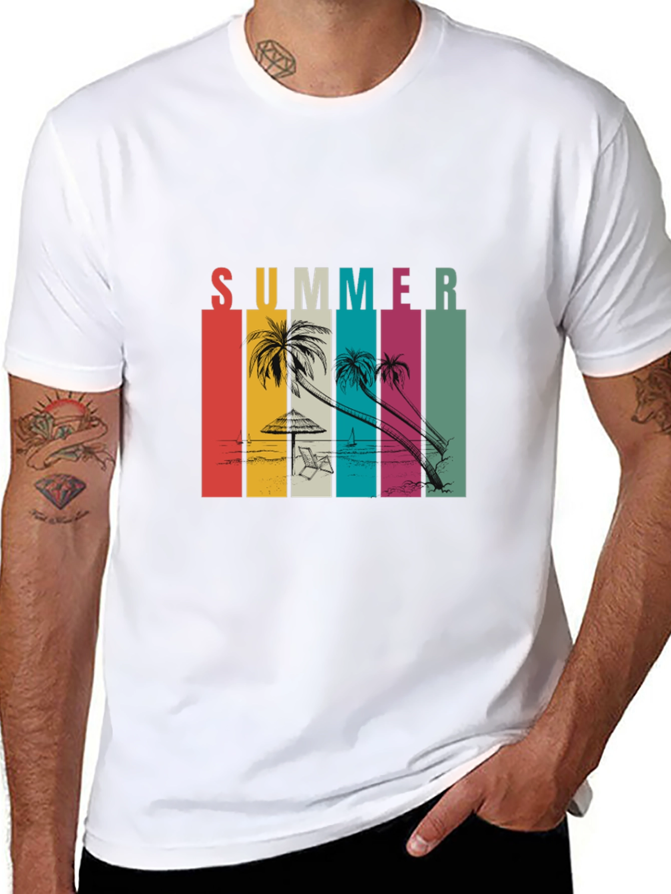 Retro Summer Beach T-Shirt - Vacation Vibes