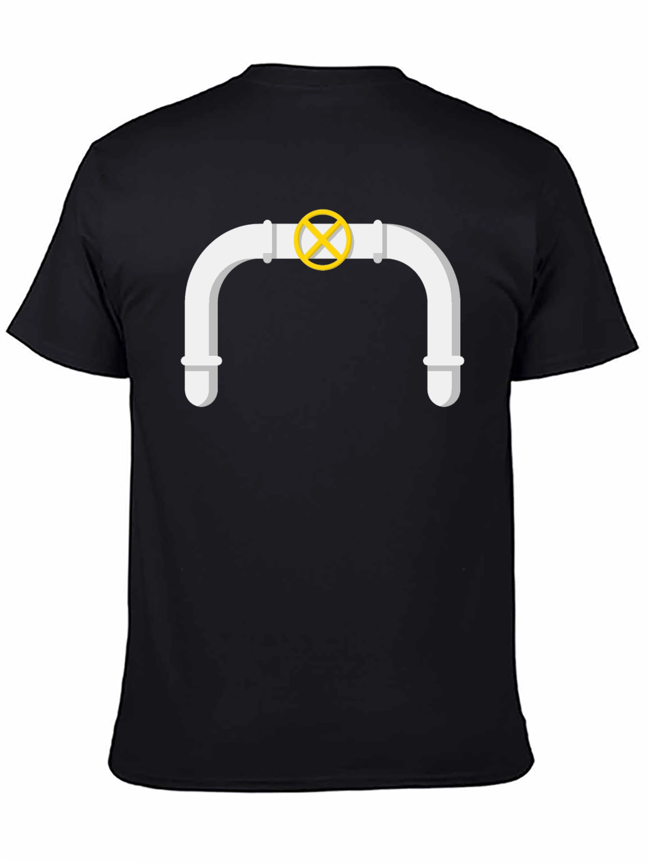 Plumbers Humor Tee: Cartoon Pipe Design