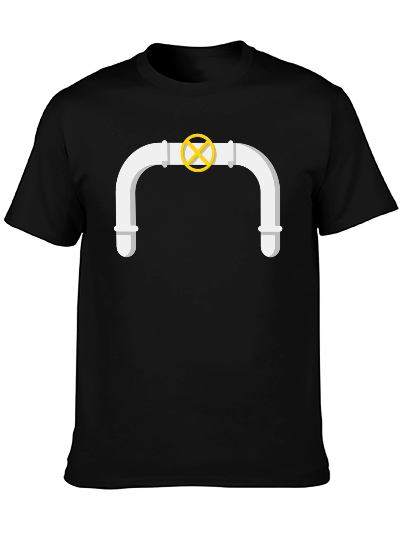 Plumbers Humor Tee: Cartoon Pipe Design
