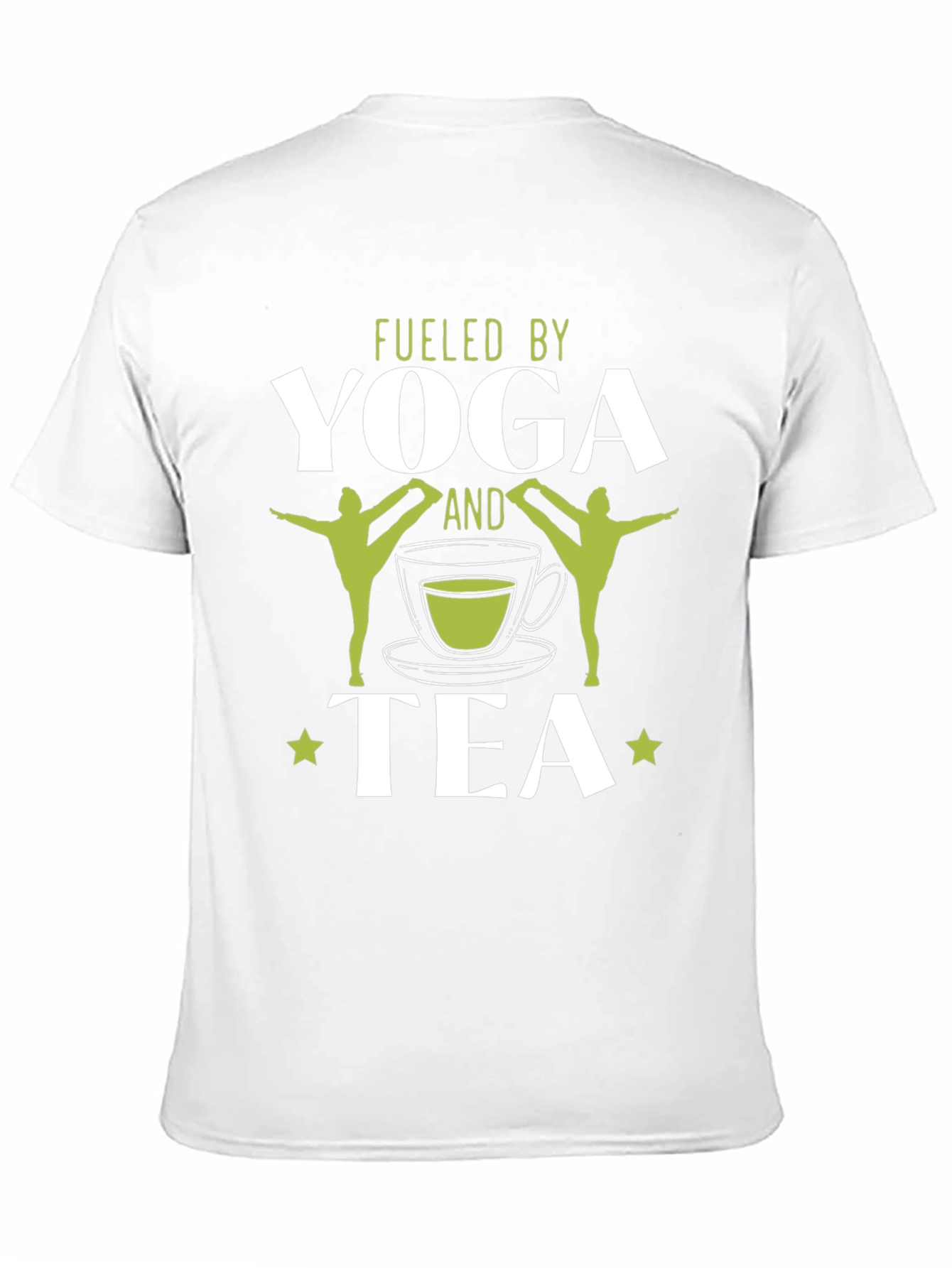 Fueled By Yoga & Tea Black Graphic T-Shirt