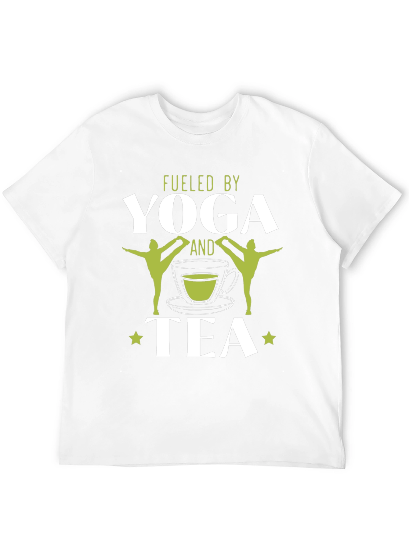 Fueled By Yoga & Tea Black Graphic T-Shirt
