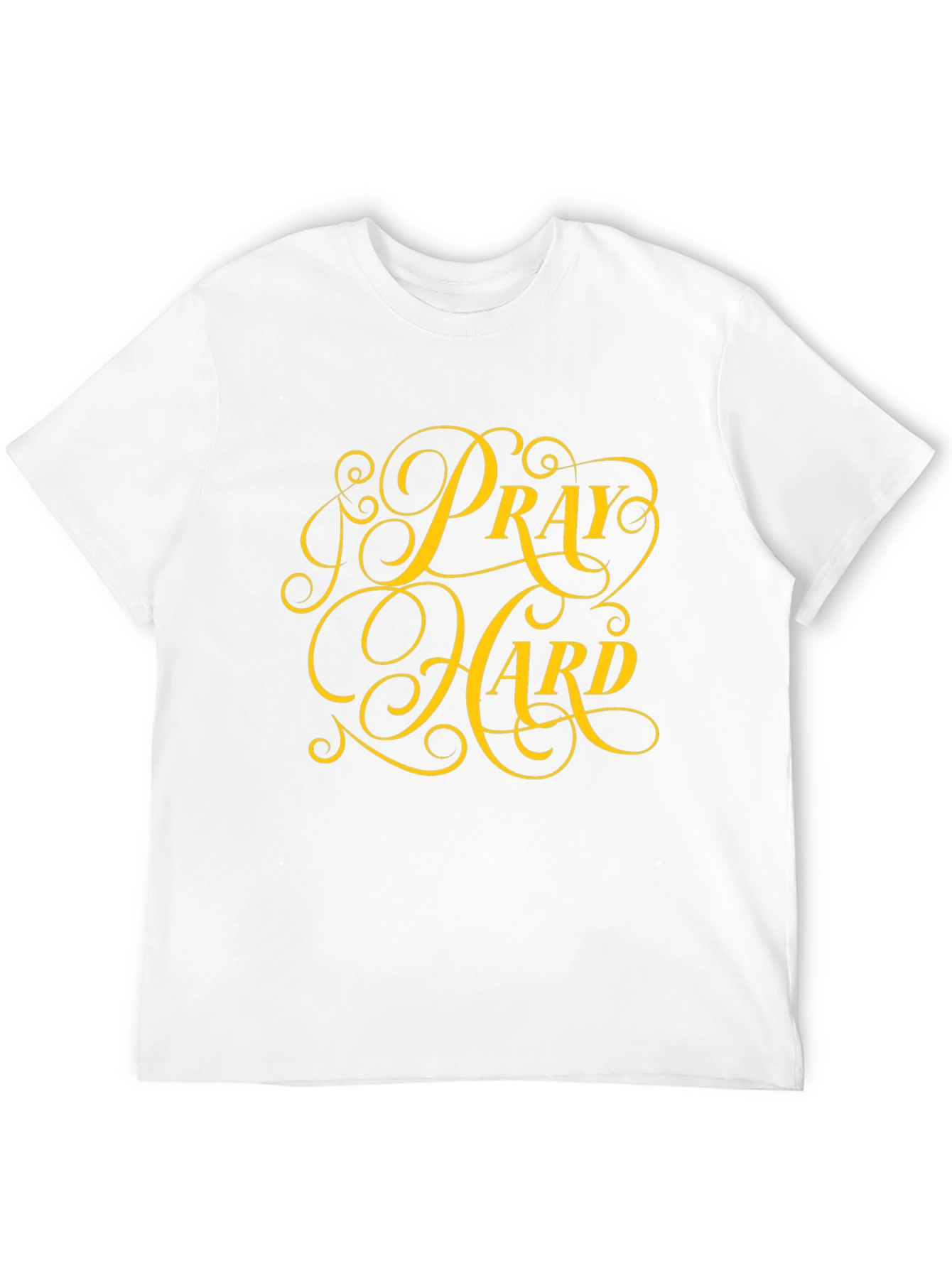 Pray Hard Black T-Shirt Inspirational Graphic Tee