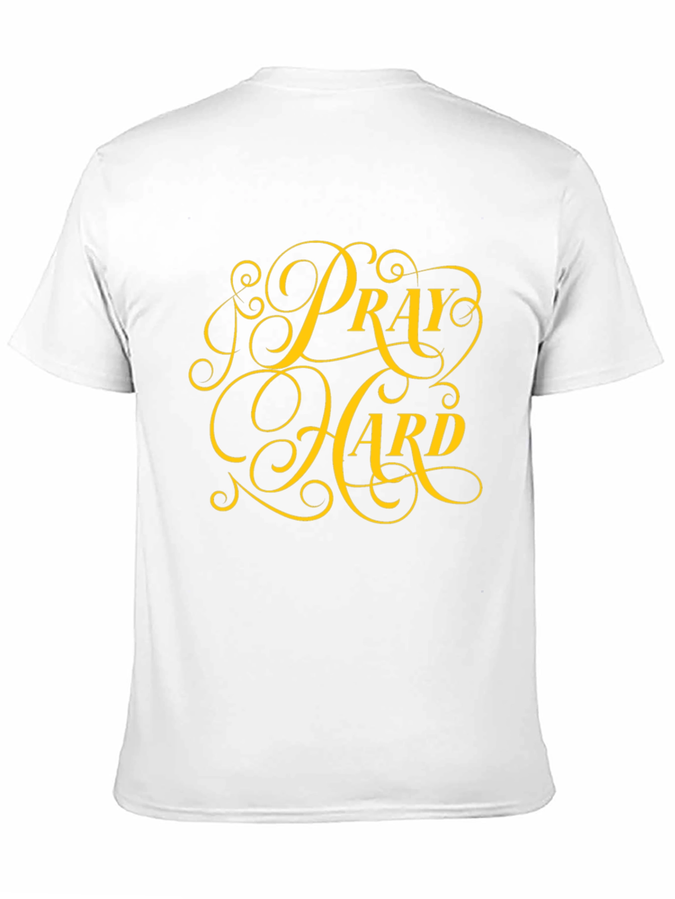 Pray Hard Black T-Shirt Inspirational Graphic Tee