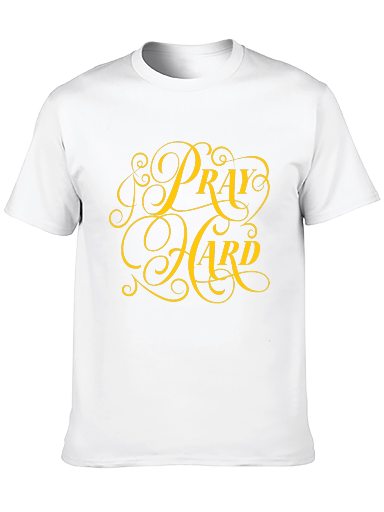 Pray Hard Black T-Shirt Inspirational Graphic Tee