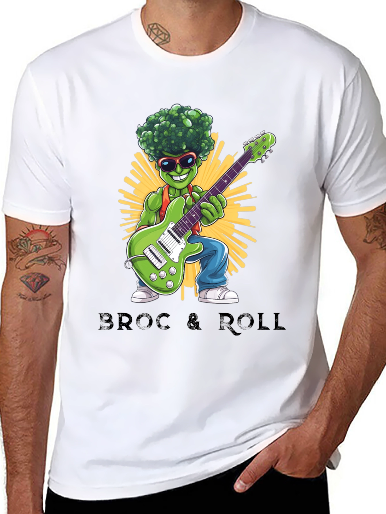 Broccoli Rock & Roll Graphic T-Shirt