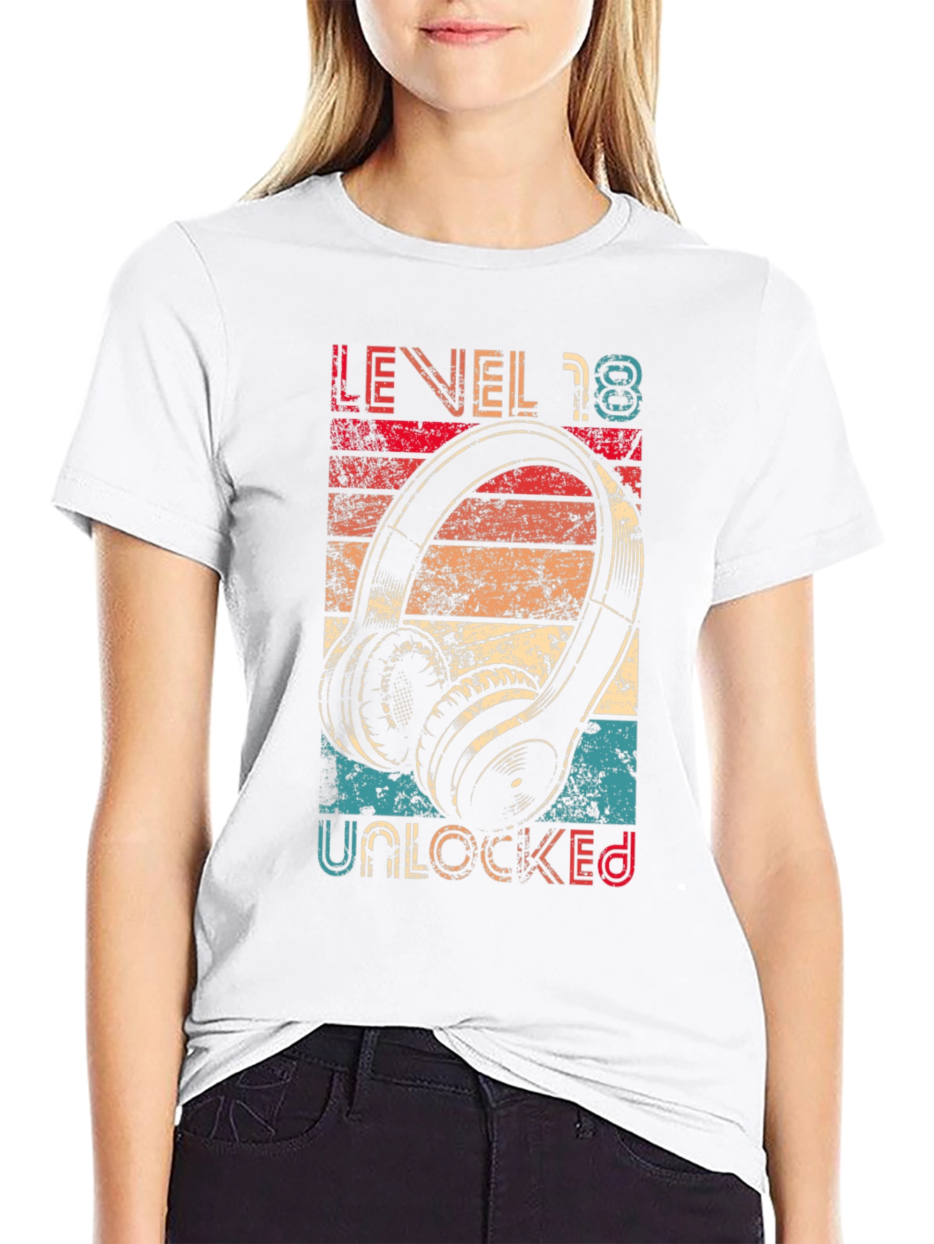 Level 18 Unlocked T-Shirt Birthday Gamer Gift