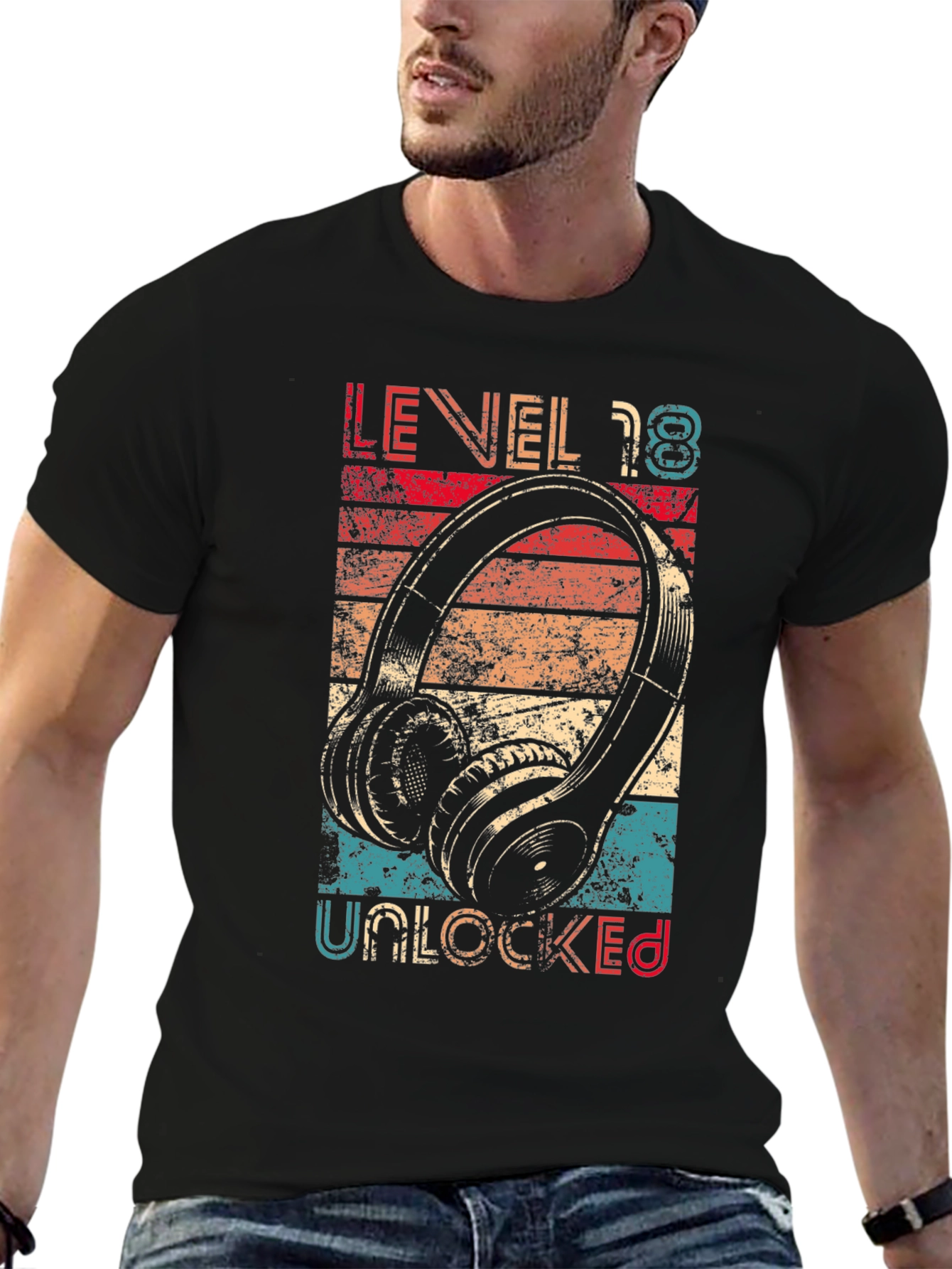 Level 18 Unlocked T-Shirt Birthday Gamer Gift
