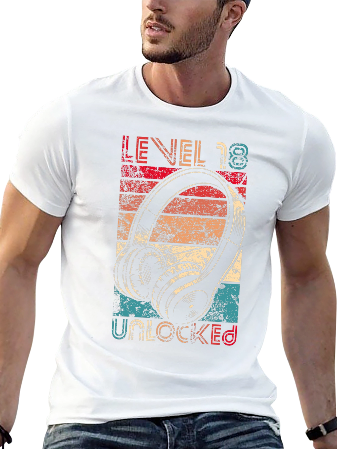 Level 18 Unlocked T-Shirt Birthday Gamer Gift
