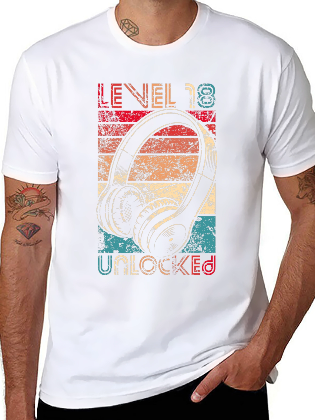 Level 18 Unlocked T-Shirt Birthday Gamer Gift