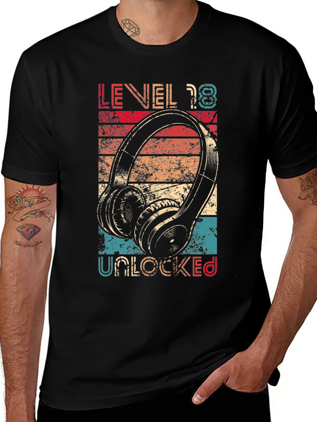 Level 18 Unlocked T-Shirt Birthday Gamer Gift