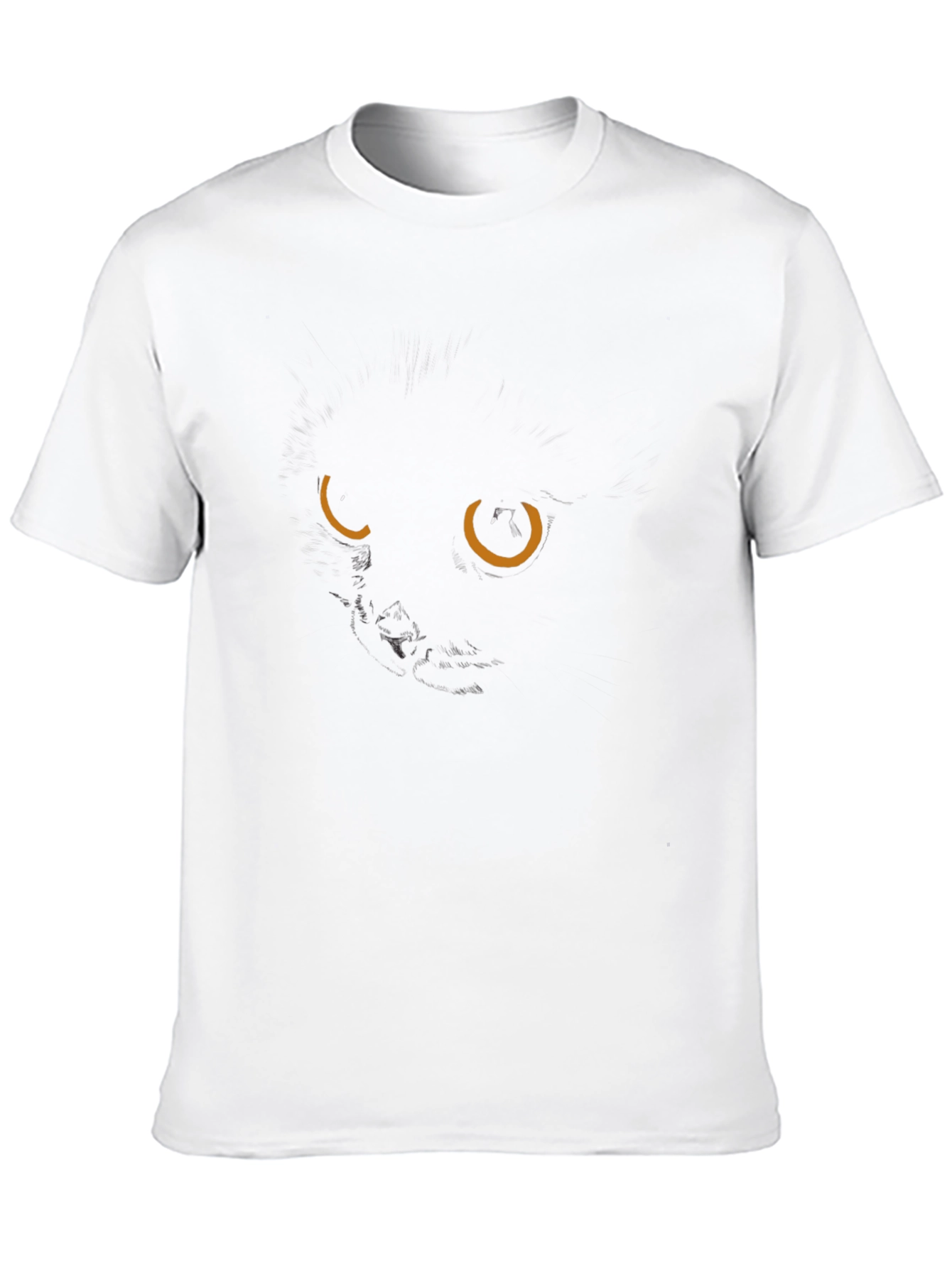 Mens Black Cat Eyes Graphic Tee