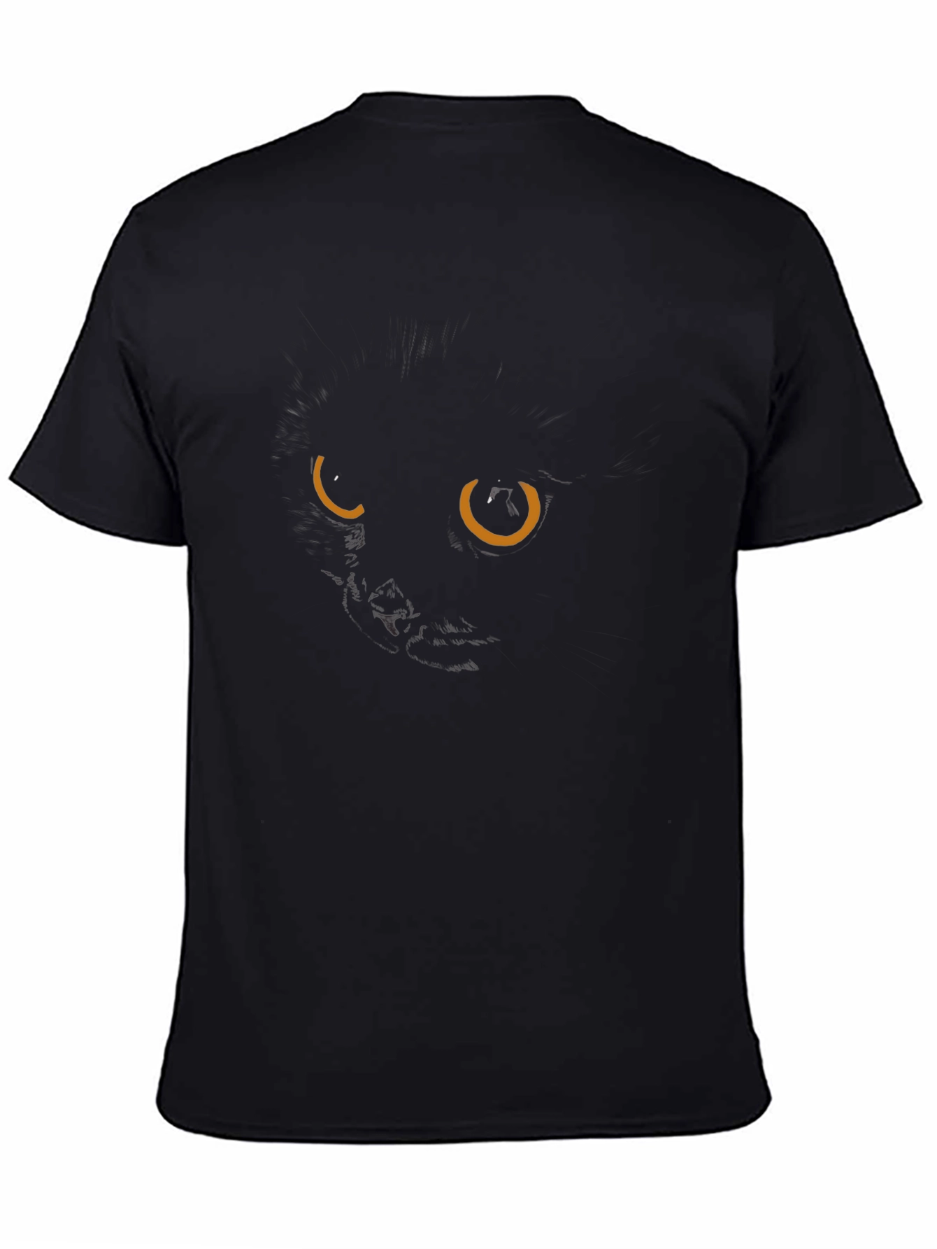 Mens Black Cat Eyes Graphic Tee