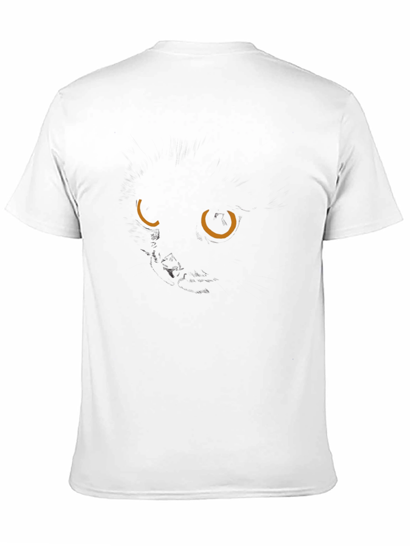 Mens Black Cat Eyes Graphic Tee