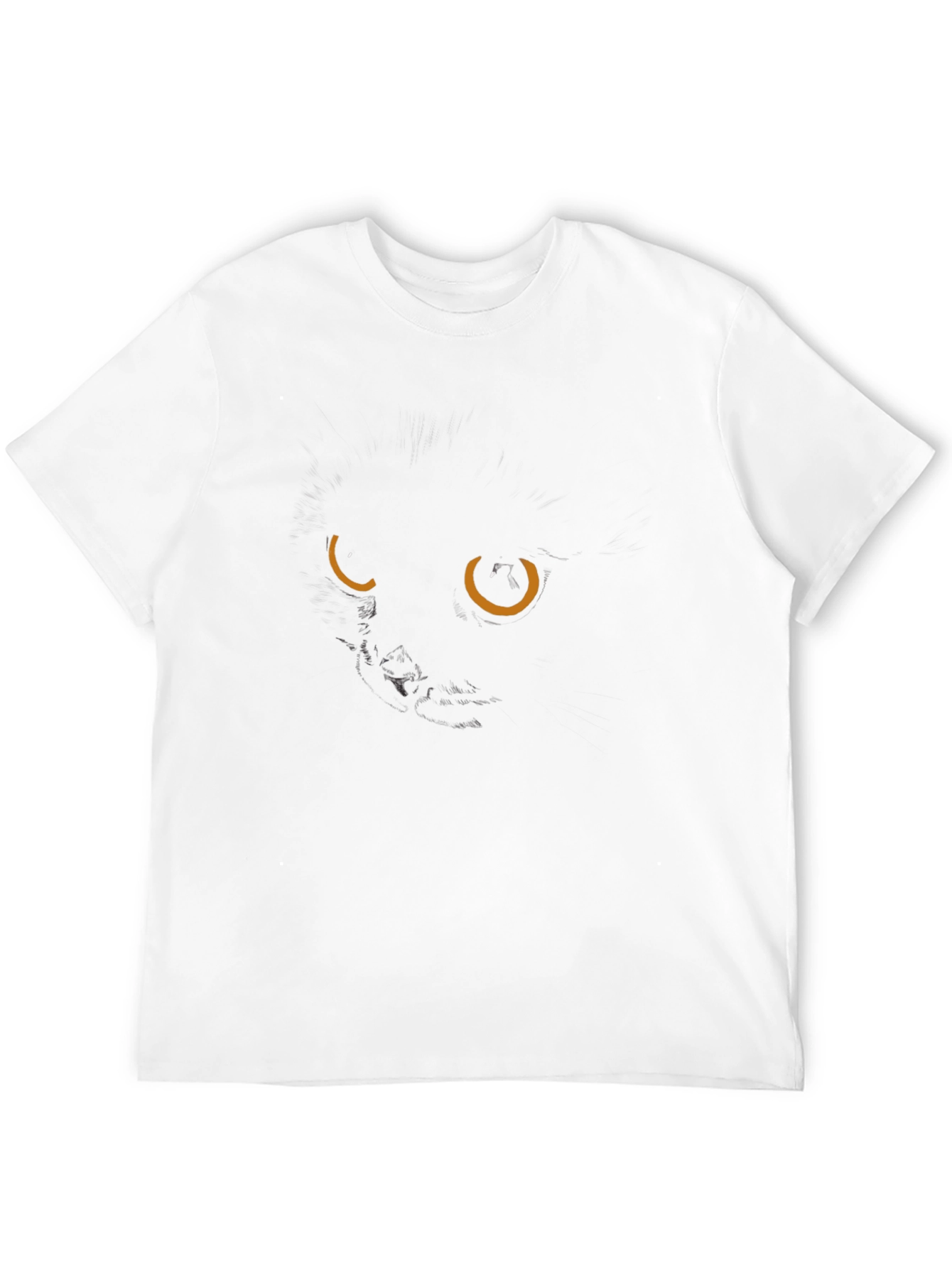 Mens Black Cat Eyes Graphic Tee