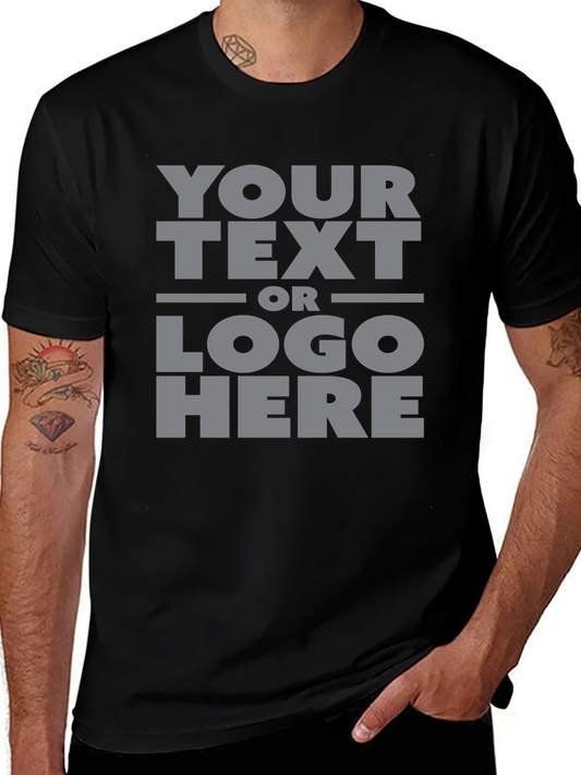 Customizable Black T-Shirt - Your Text or Logo Here!
