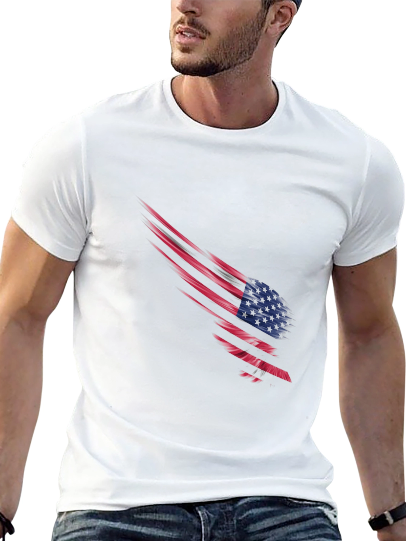 American Flag Ripped T-Shirt - Patriotic Style