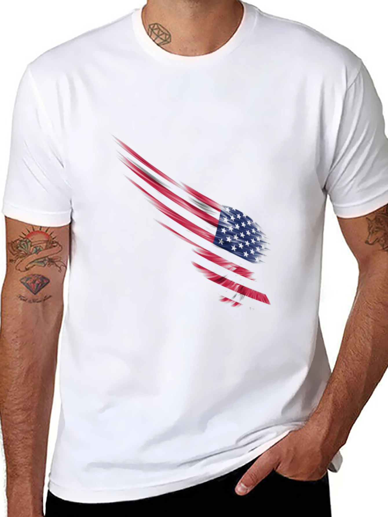 American Flag Ripped T-Shirt - Patriotic Style